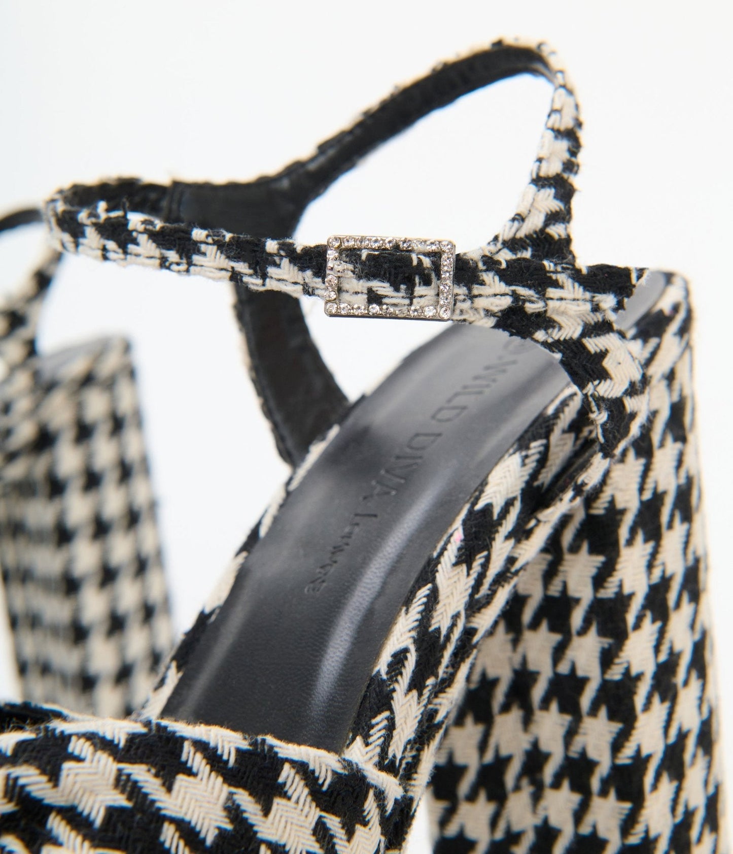 Black & White Houndstooth Platform Heels