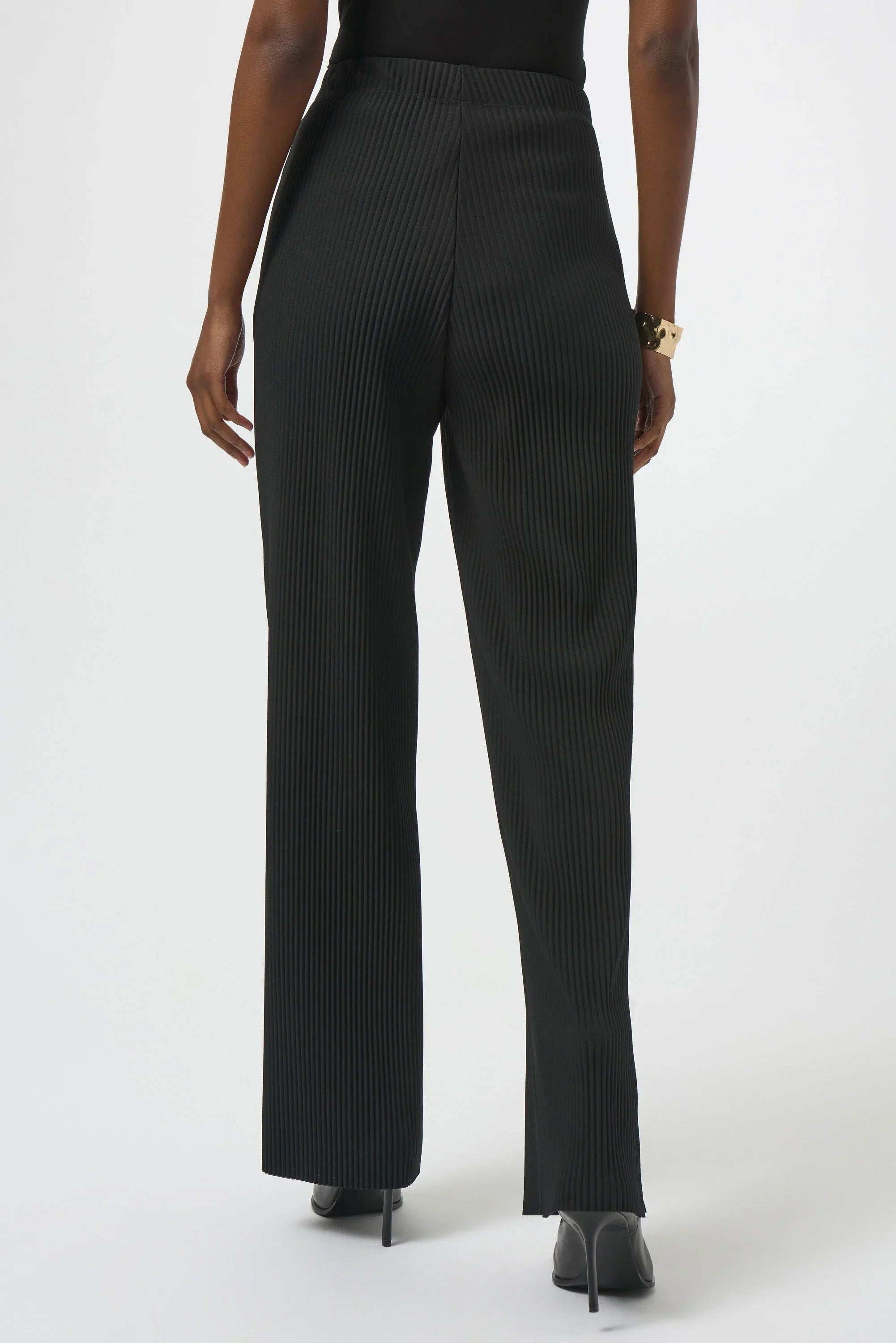 Joseph Ribkoff Pleated Scuba Crepe Wide-Leg Pants