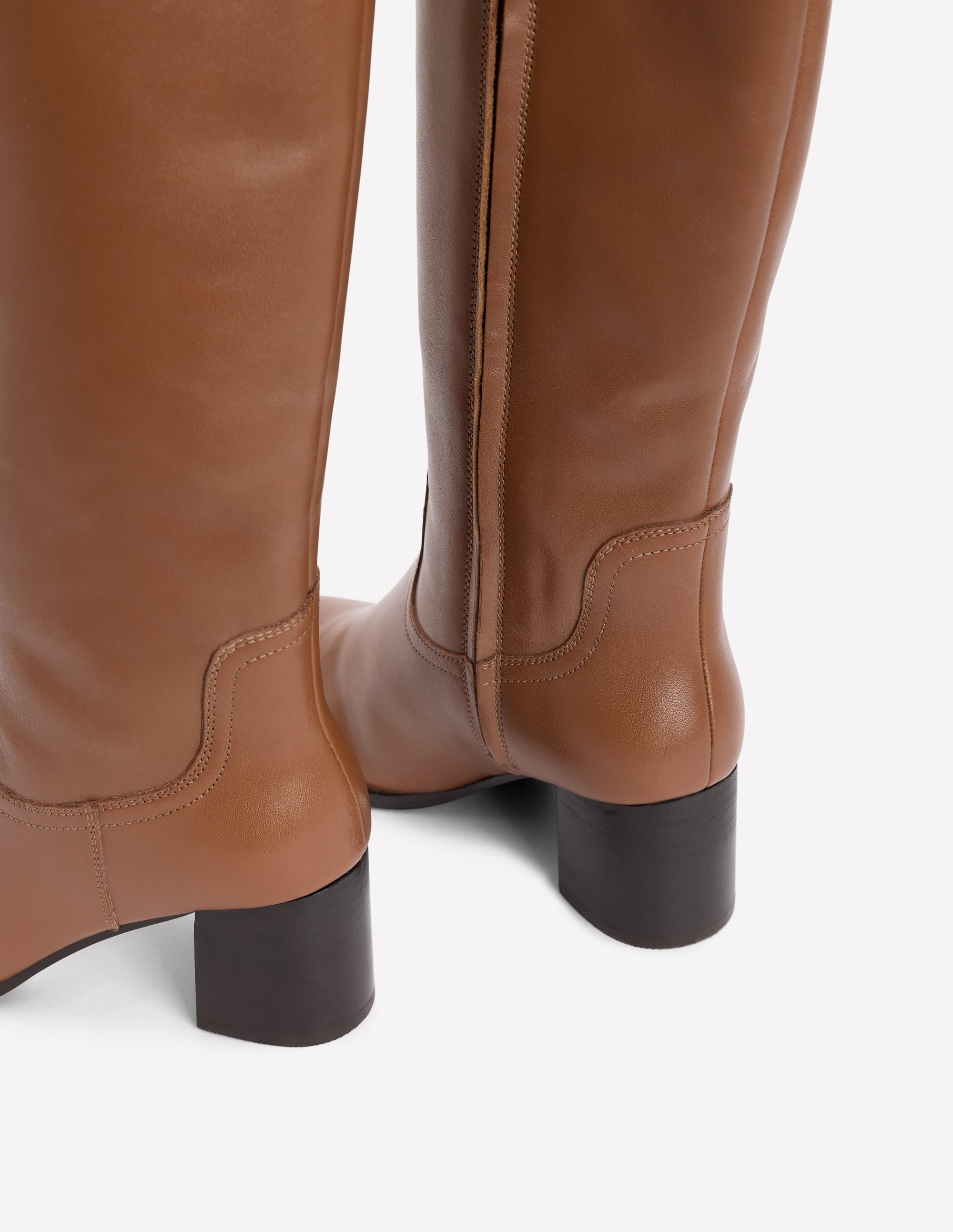 Skye Smart Knee Boots-Tan