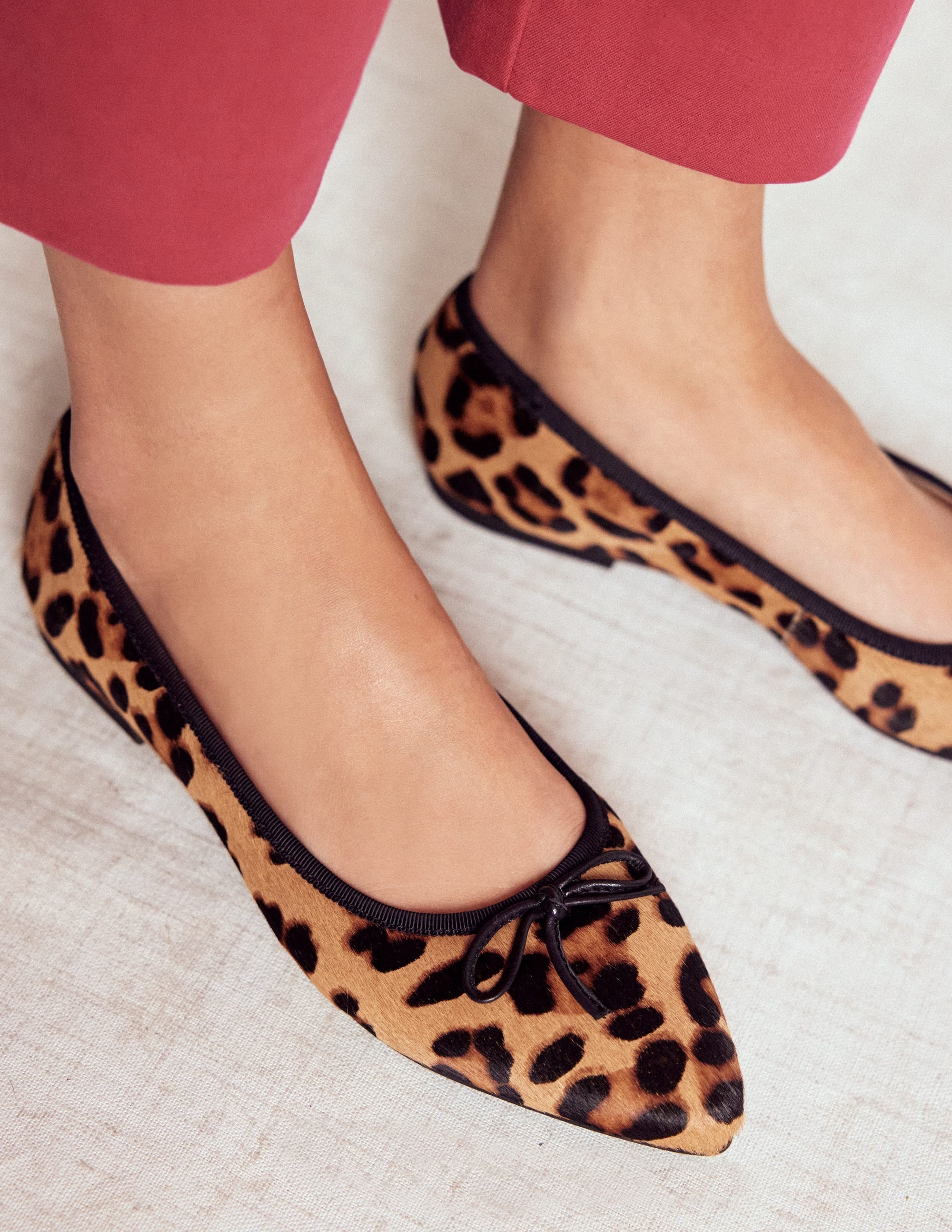 Point Flexi Sole Flats-Classic Leopard