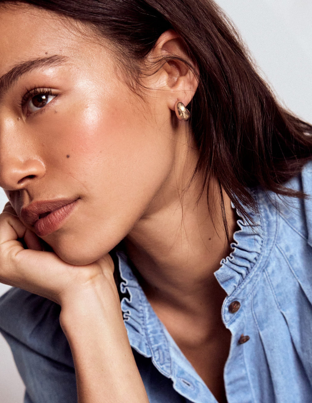 Smooth Dome 2-pack Earrings-Gold Colour