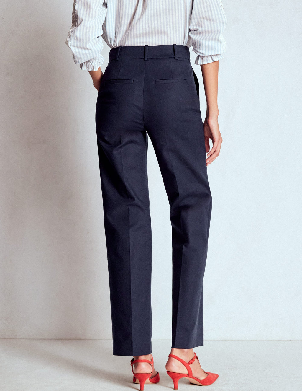 Canonbury Cotton Pants-Navy