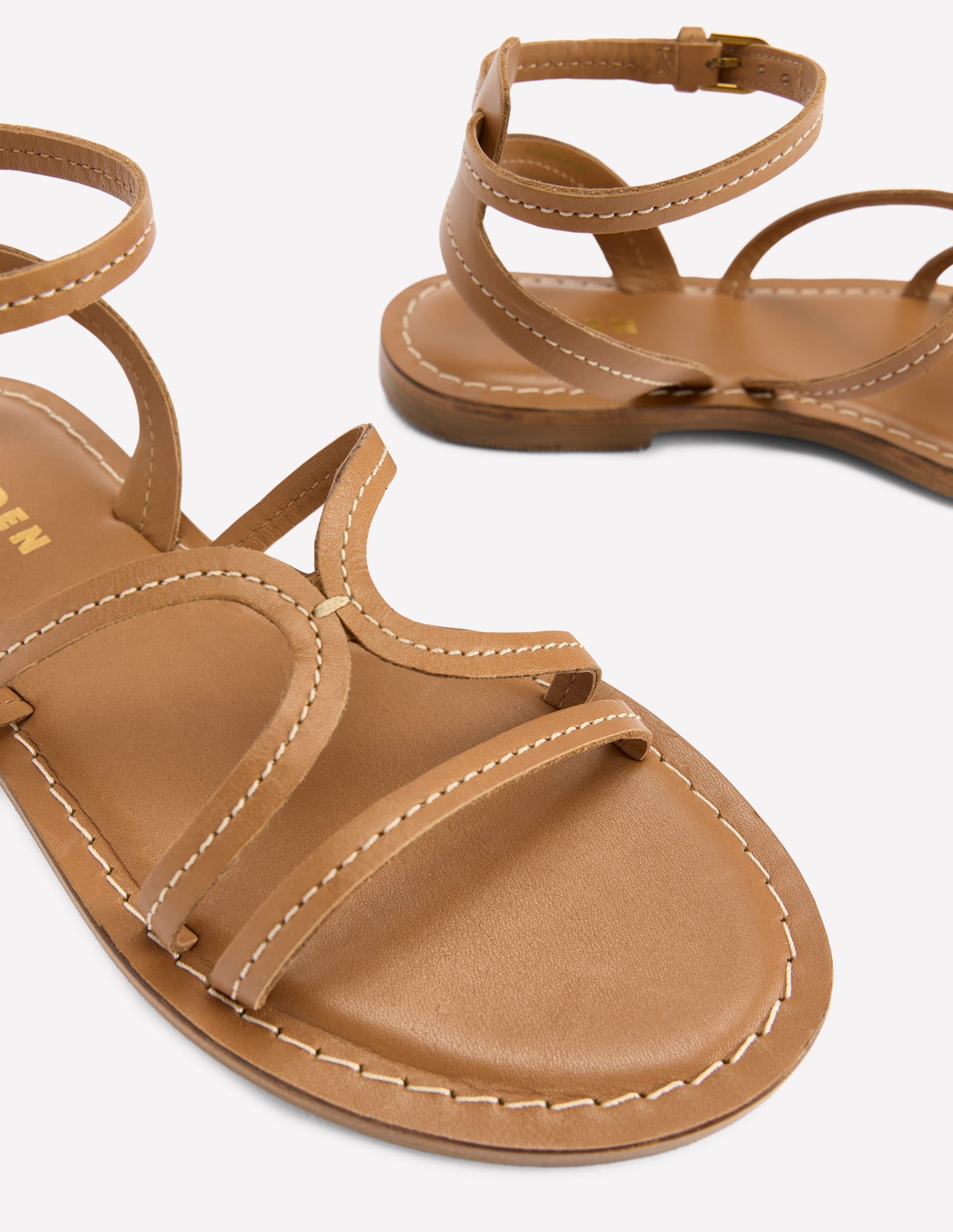Casual Flat Sandal-Tan