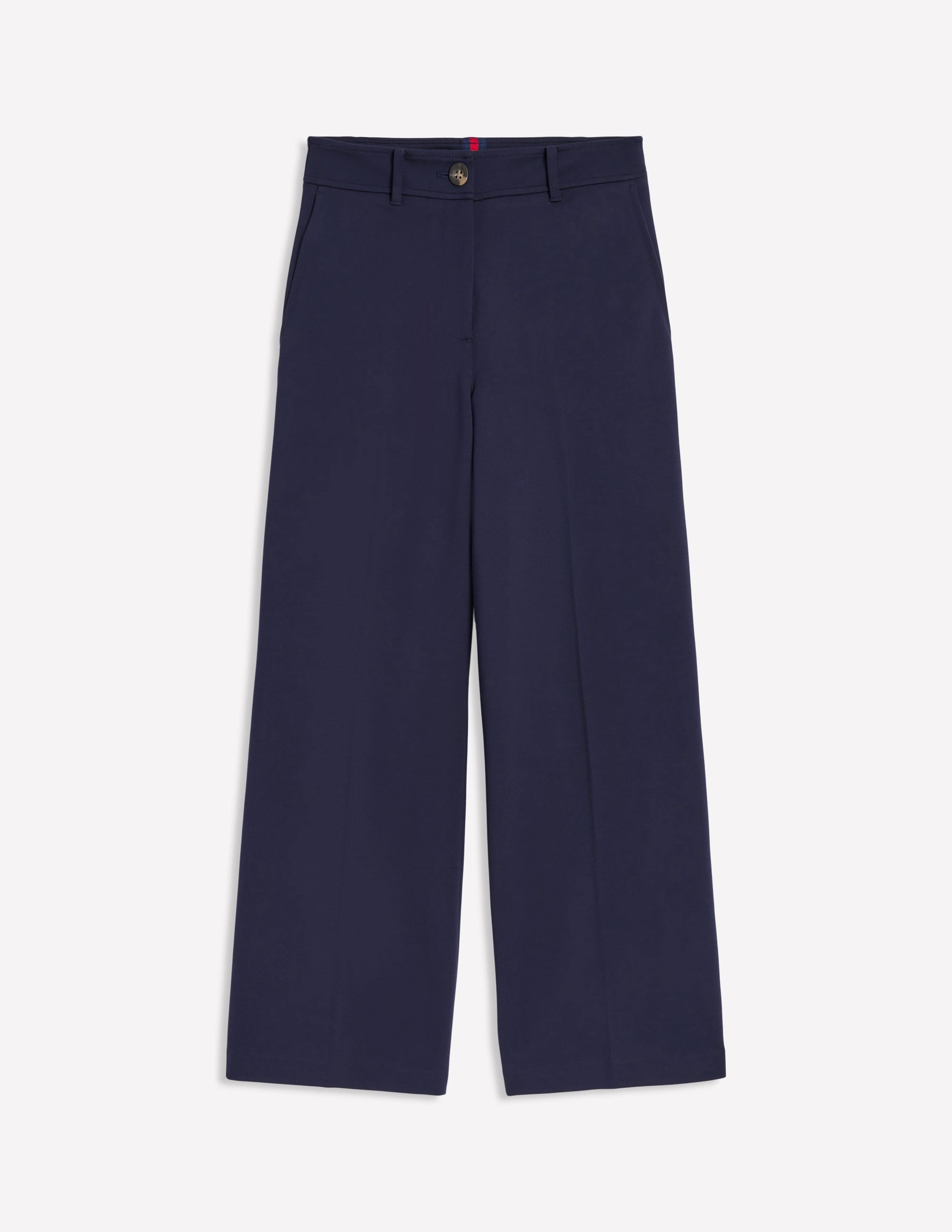 Cropped Ponte Pants-Navy