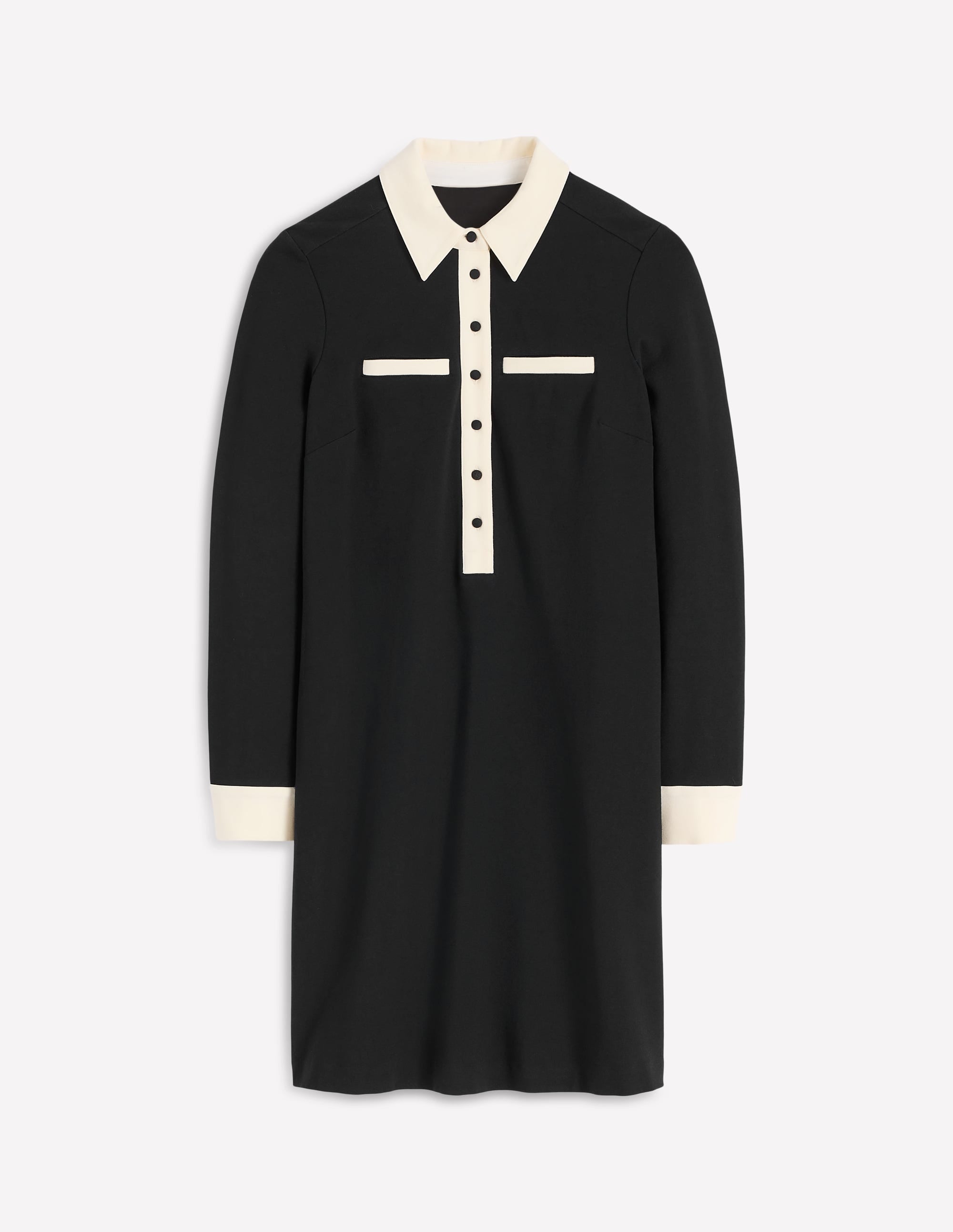 Georgina Ponte Dress-Black & White
