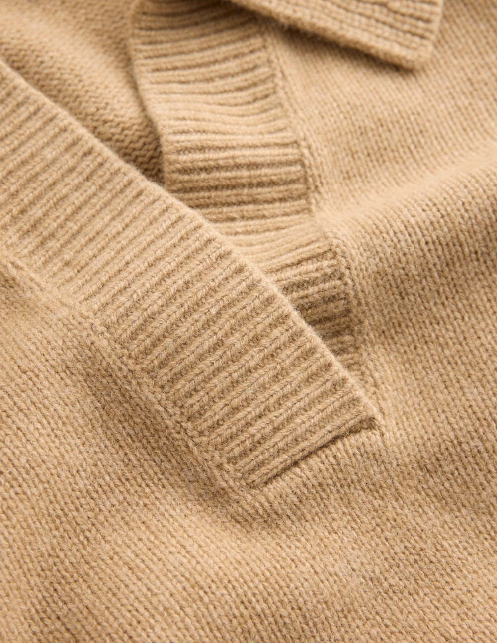 Marion Merino Henley Sweater-Camel Melange
