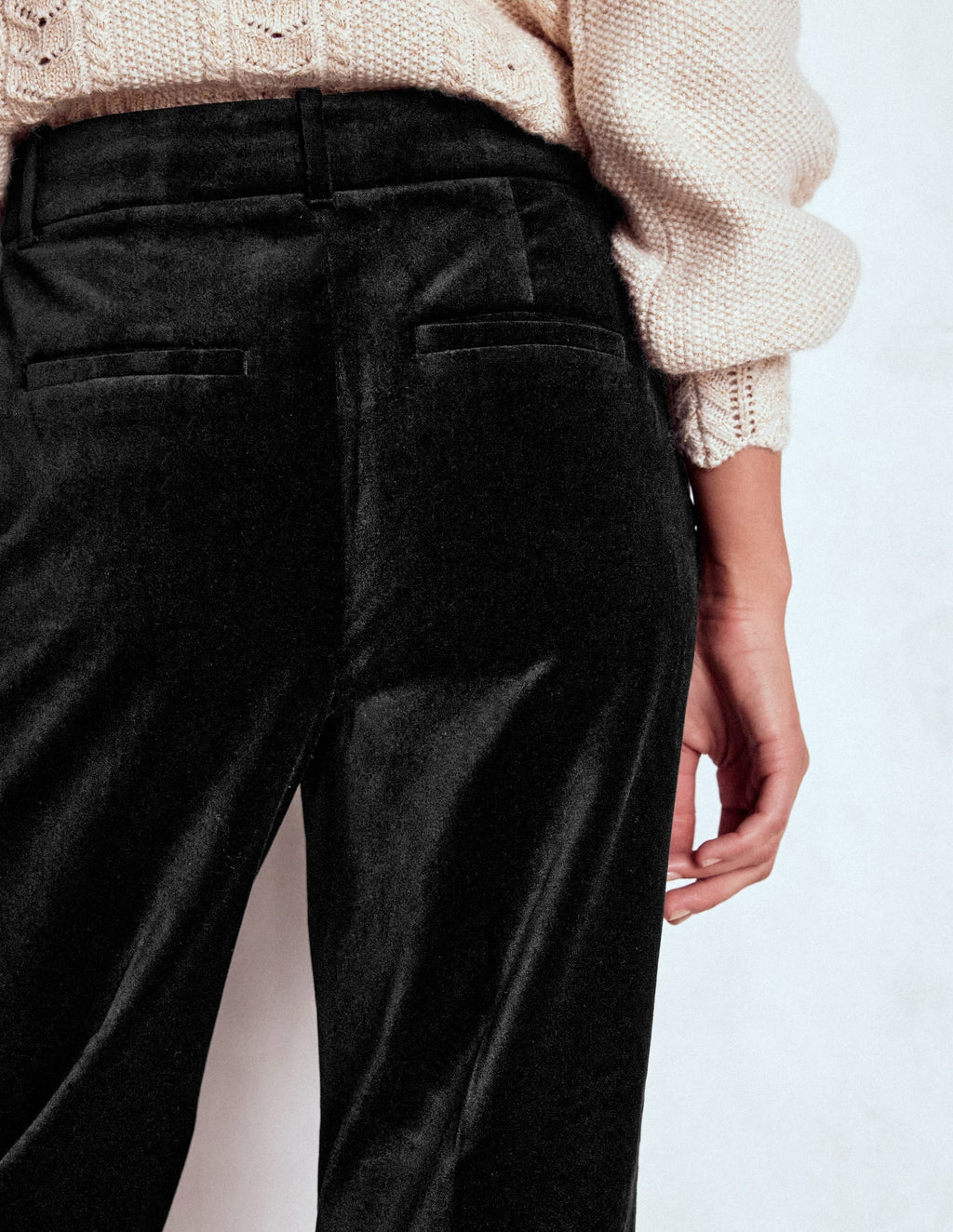Canonbury Velvet Pants-Black