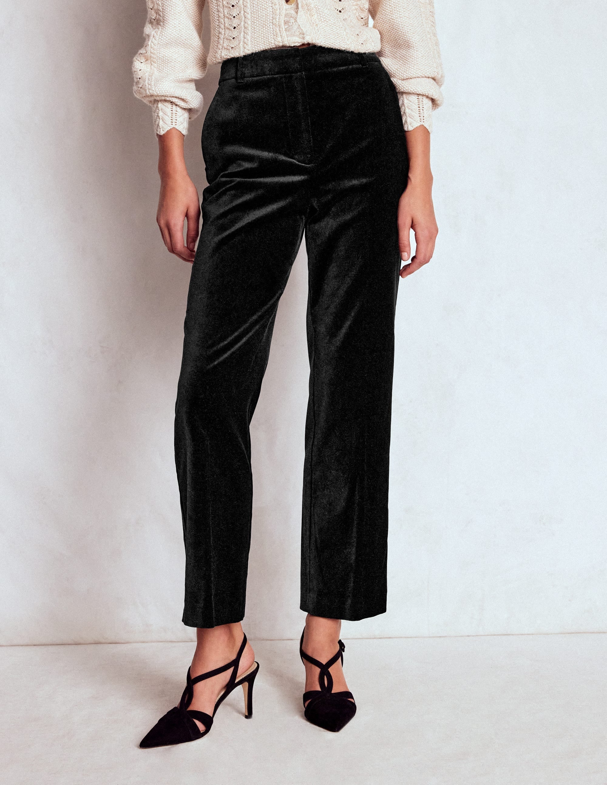 Canonbury Velvet Pants-Black