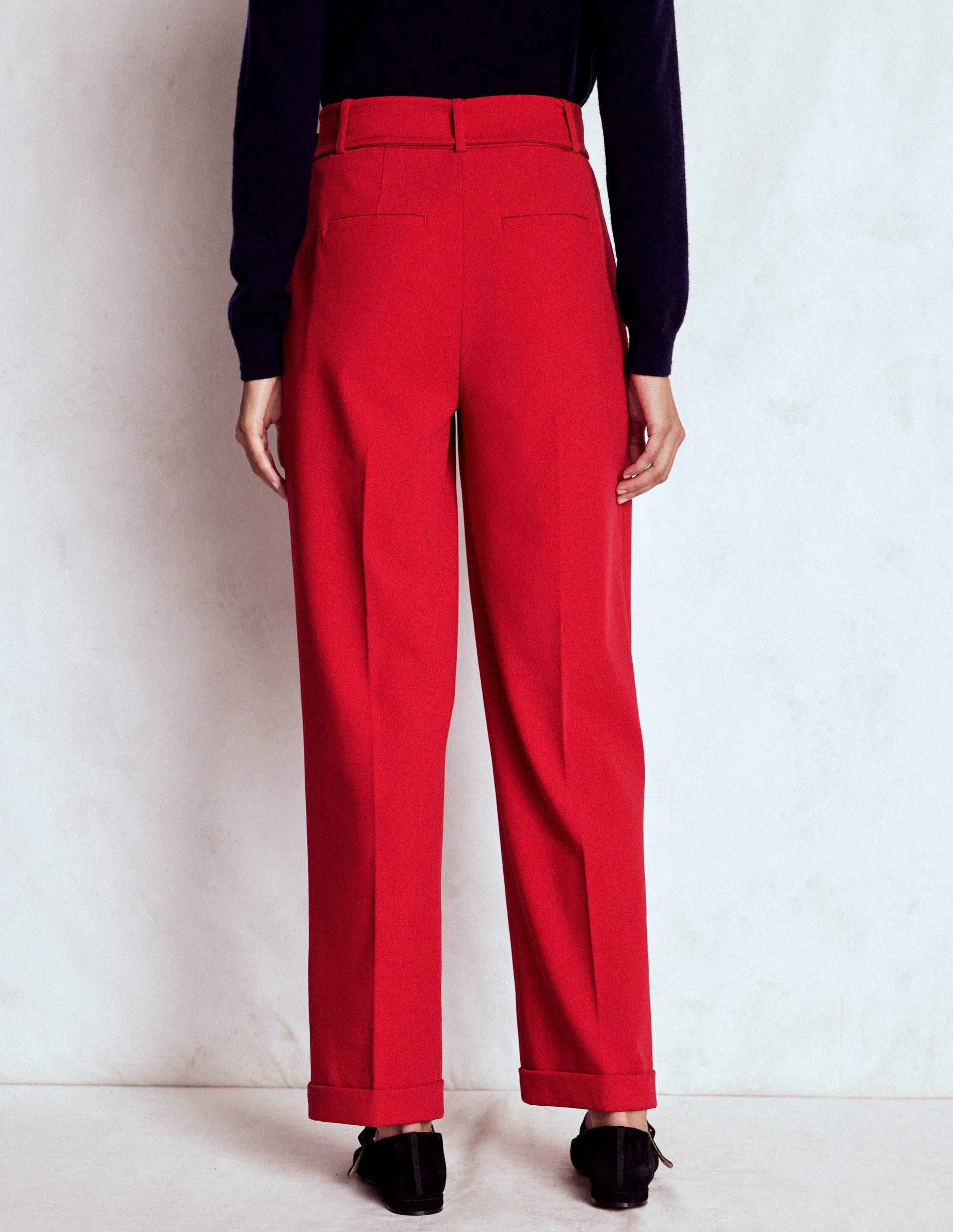 Pleat Front Pants-Chilli Pepper