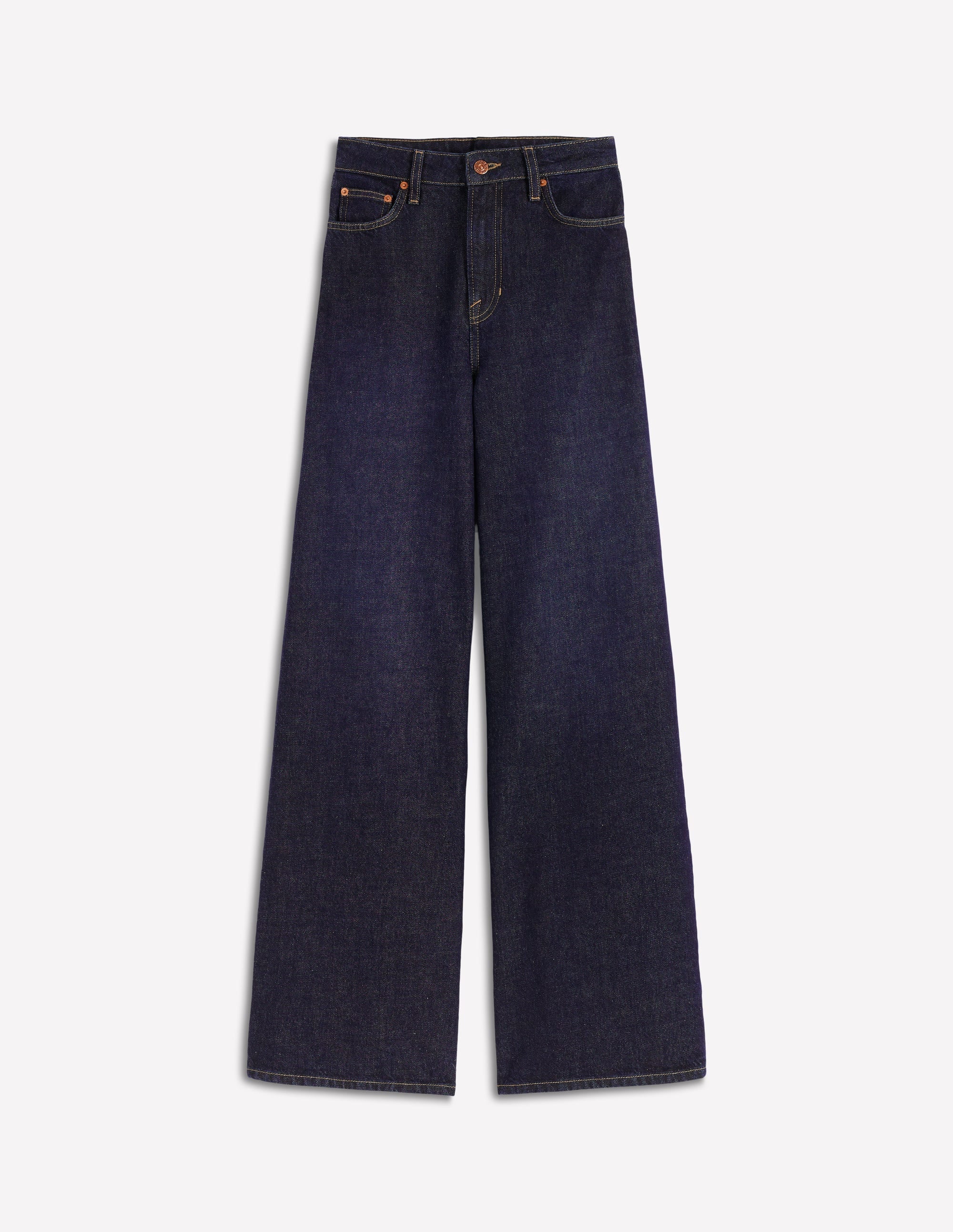 Relaxed Wide Leg  Jeans-Indigo