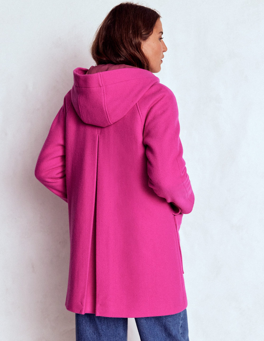 Swing Duffle Coat-Pink Peony