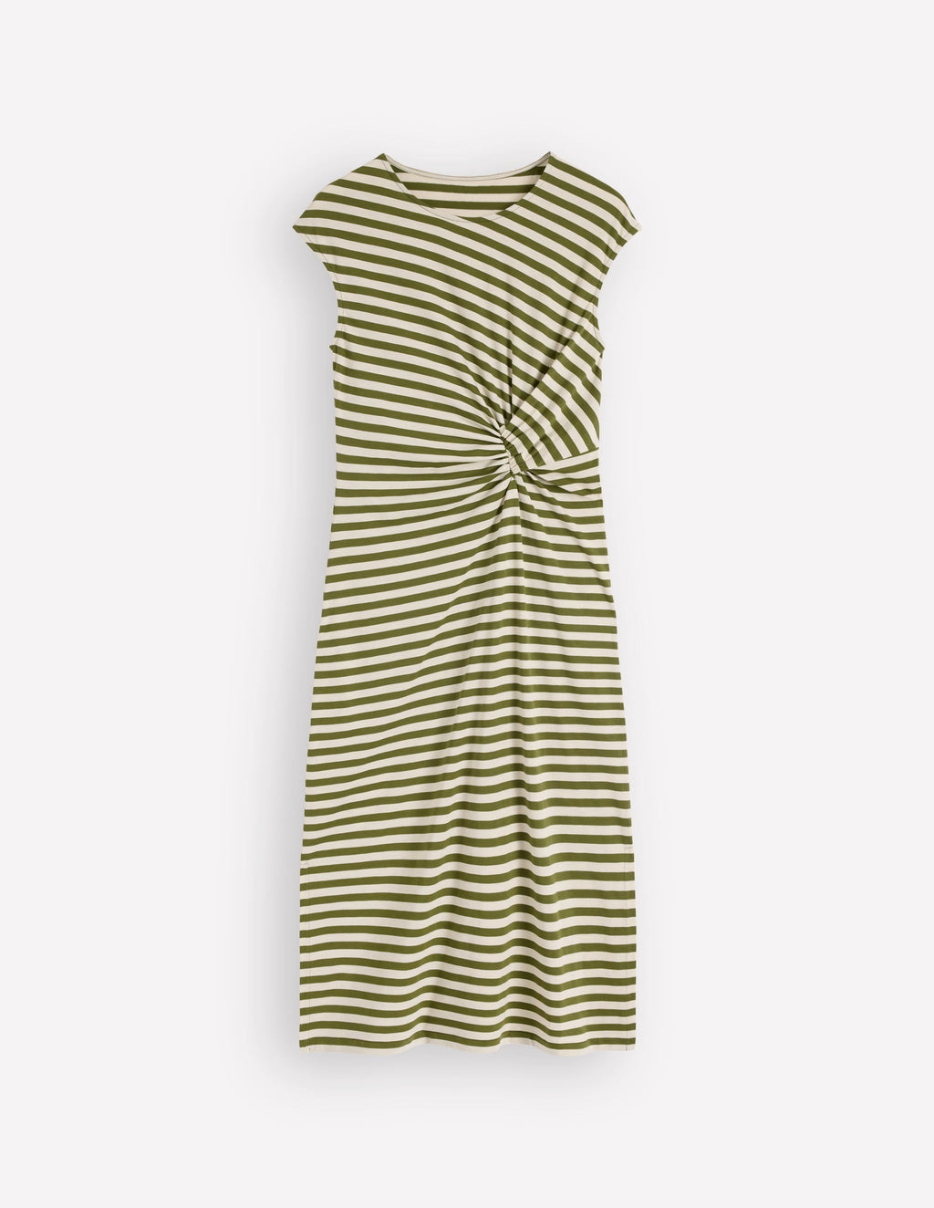 Delilah Twisted Midi Dress-Stripe