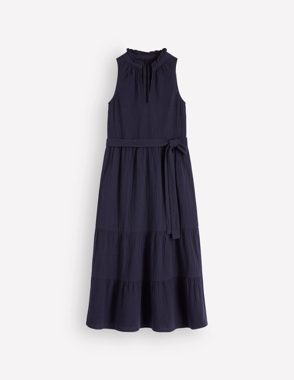 Viv Double Cloth Maxi Dress-Navy