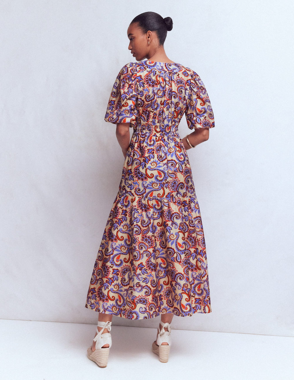 Irene Occasion Dress-Almond Milk, Paisley