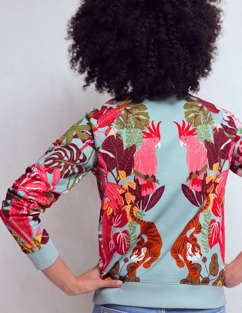 Emi Printed Sweatshirt-Tropical Safari Placement