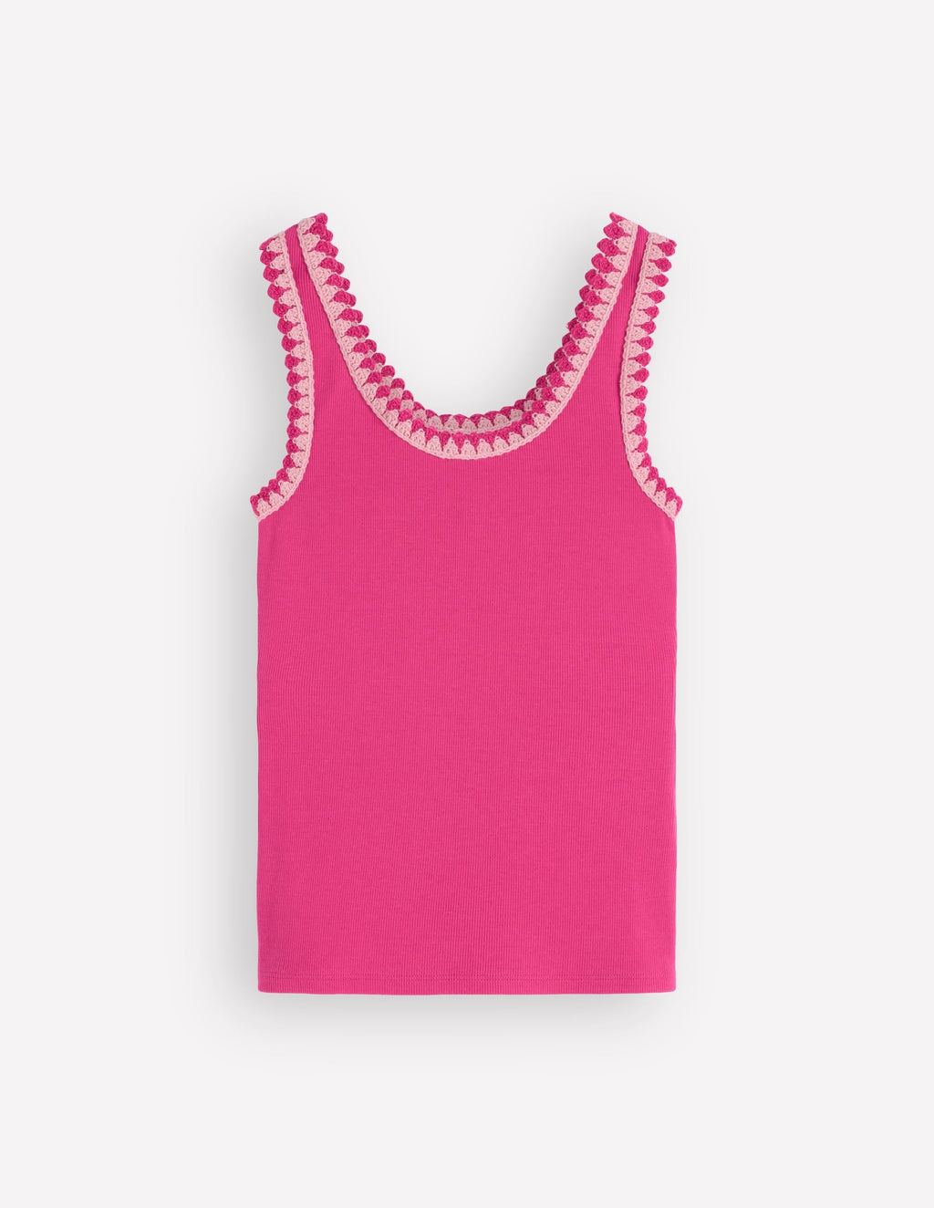 Maddie Trim Detail Vest-Pink Peony