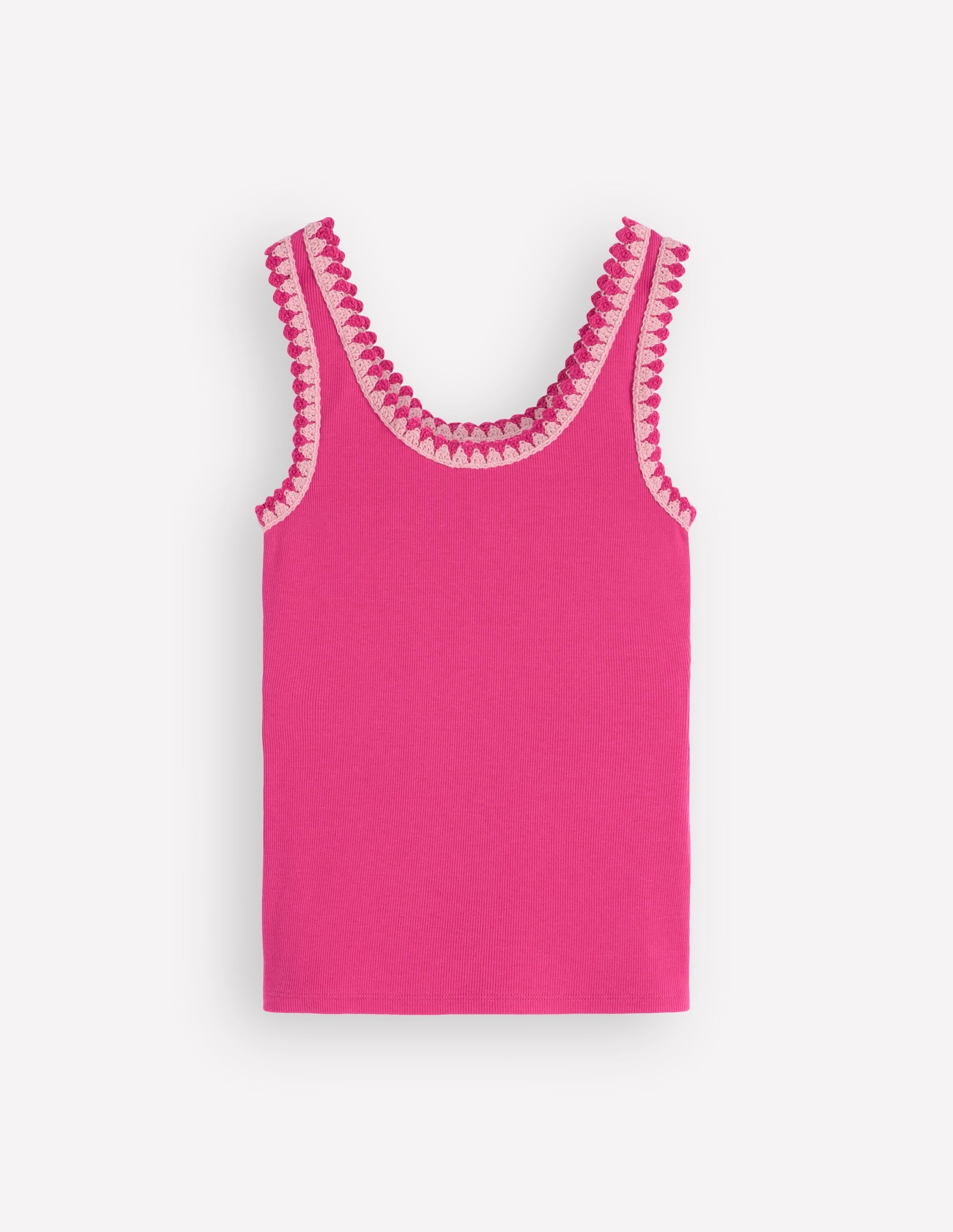 Maddie Trim Detail Vest-Pink Peony