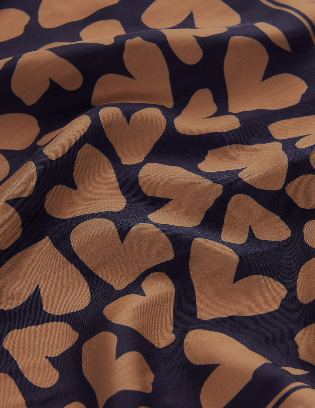 Elisabeth Silk Square Scarf-Heart Scatter