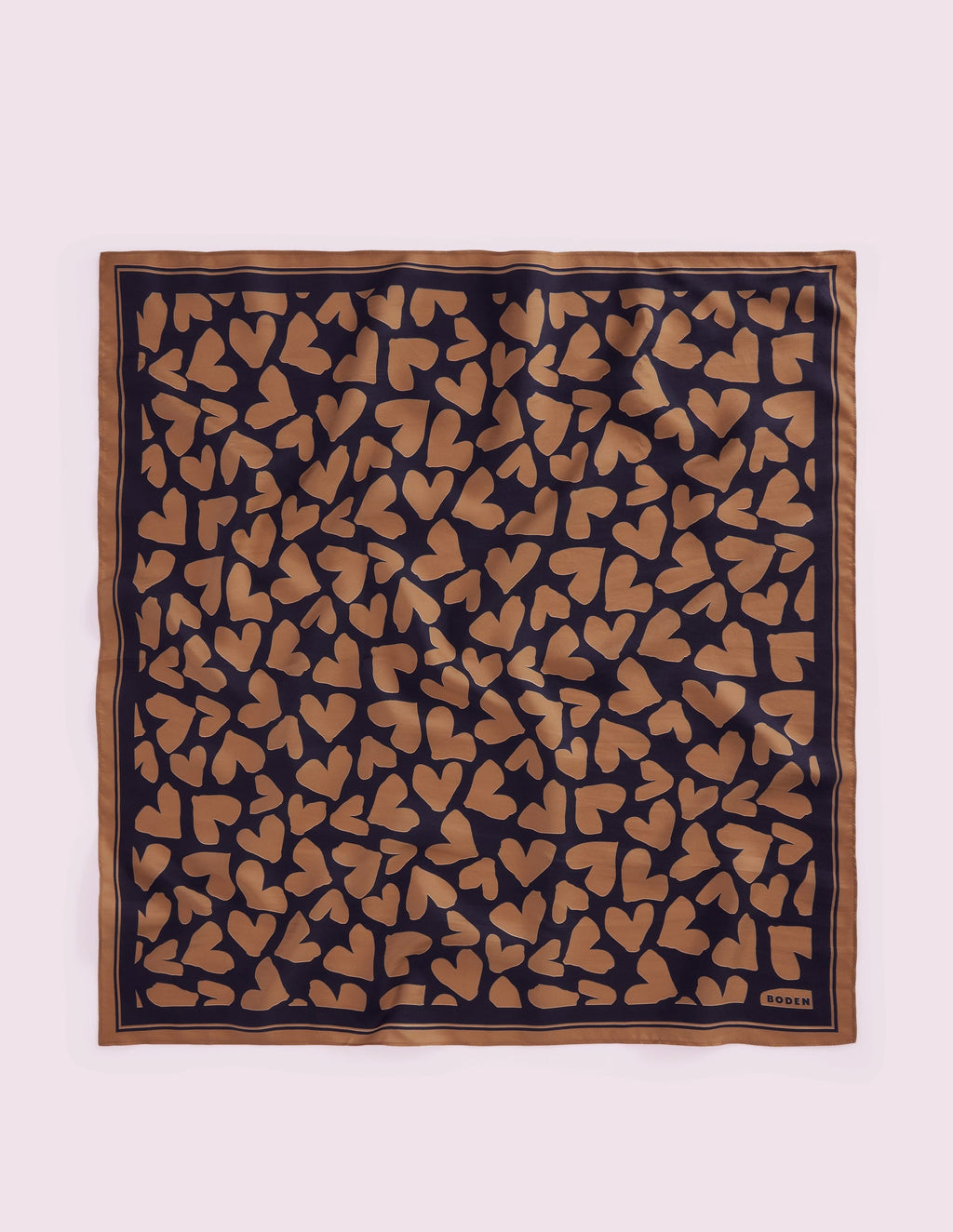 Elisabeth Silk Square Scarf-Heart Scatter