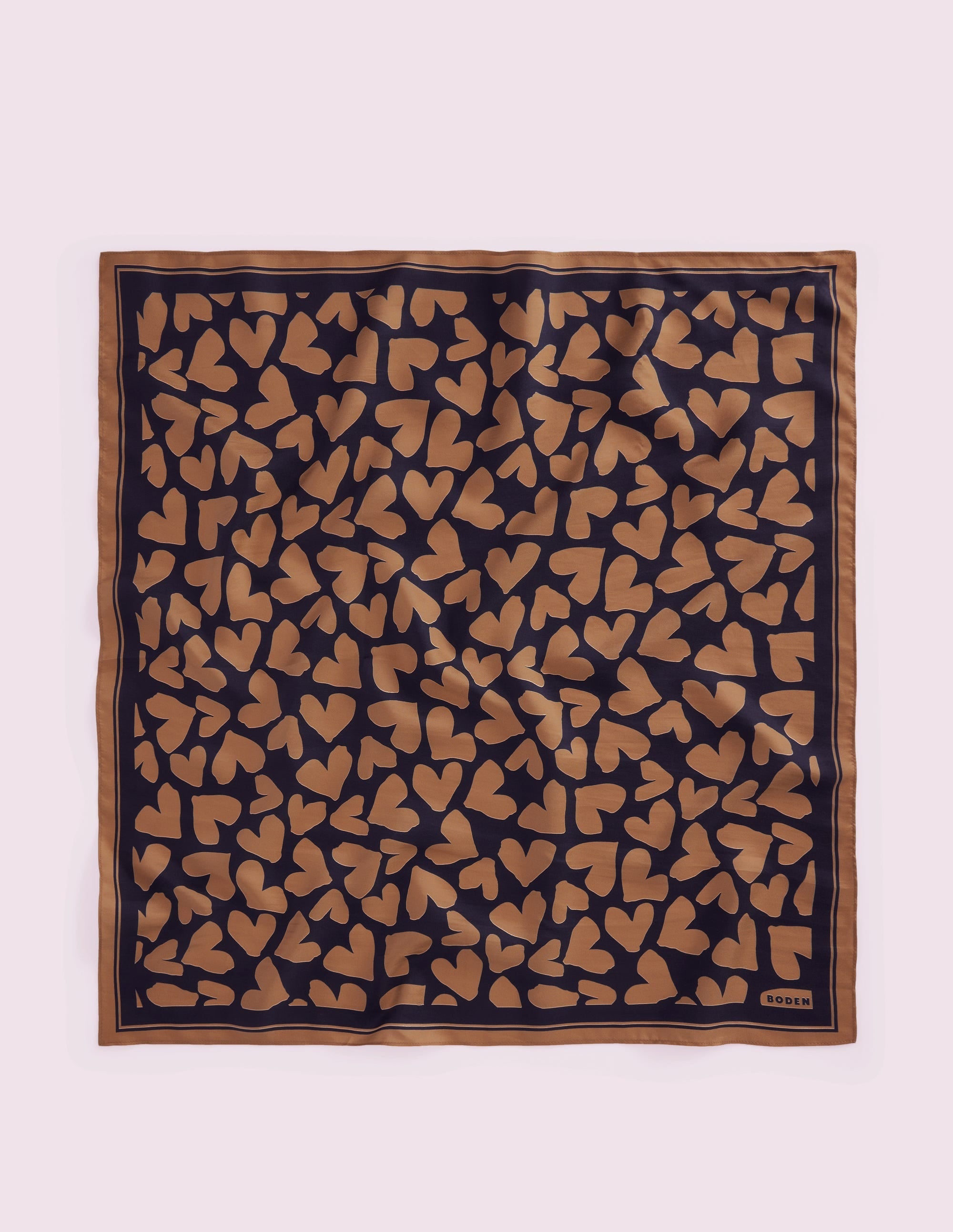 Elisabeth Silk Square Scarf-Heart Scatter