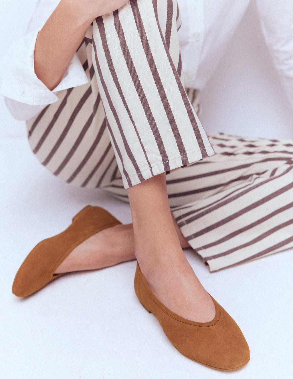 High Cut Ballet Flats-Ginger Snap