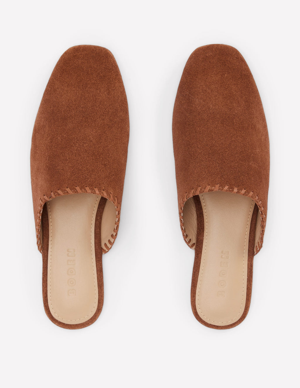 Mule Slipper Loafer-Tan Suede