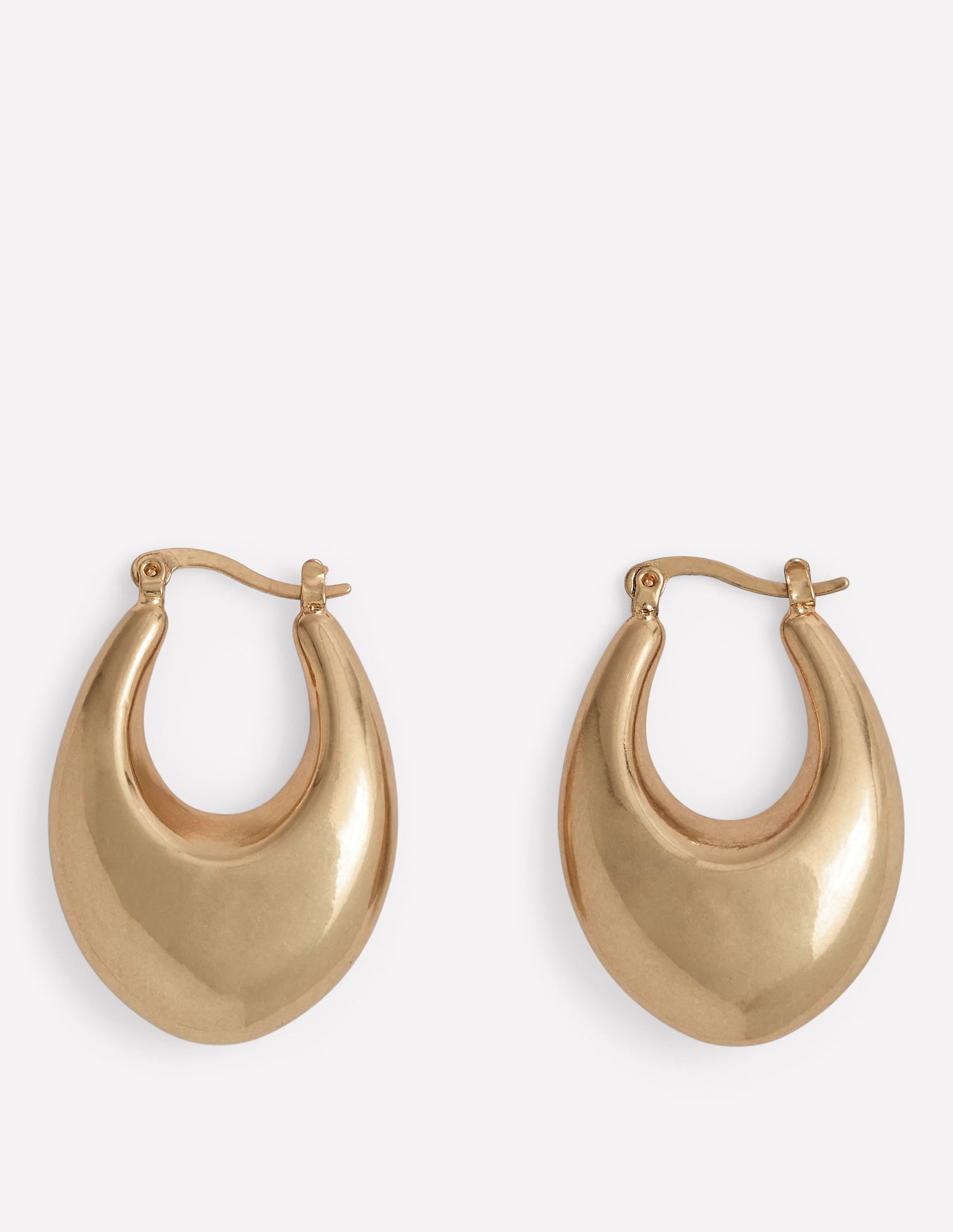 Chunky Curve Hoops-Gold Colour