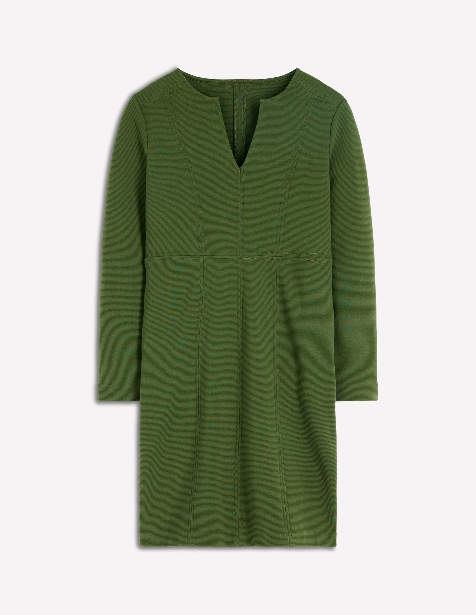 Colette Ottoman Shift Dress-Green Fir