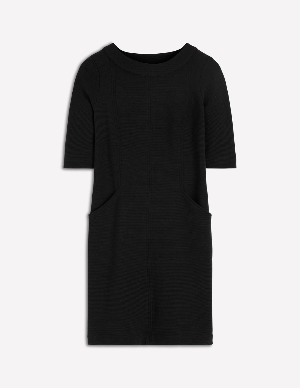 Nessa Ottoman Shift Dress-Black