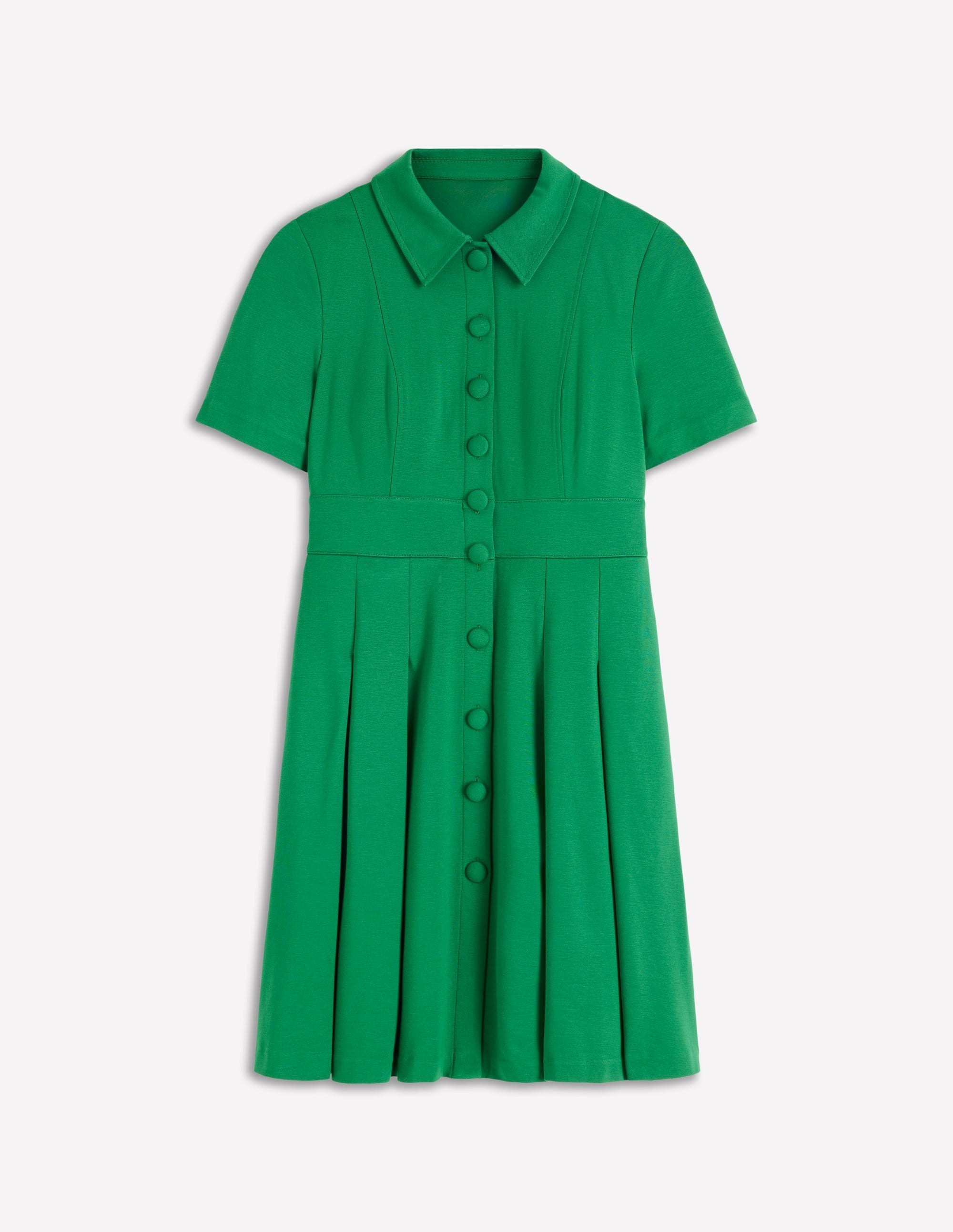Bridget Ponte Short Dress-Fresh Green
