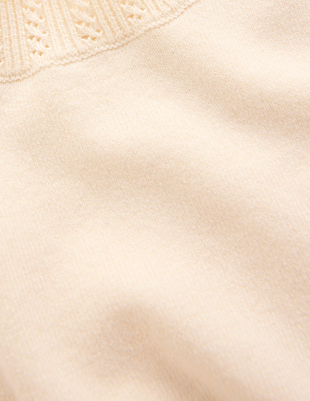 Emilia Cotton Crew Sweater-Warm Ivory