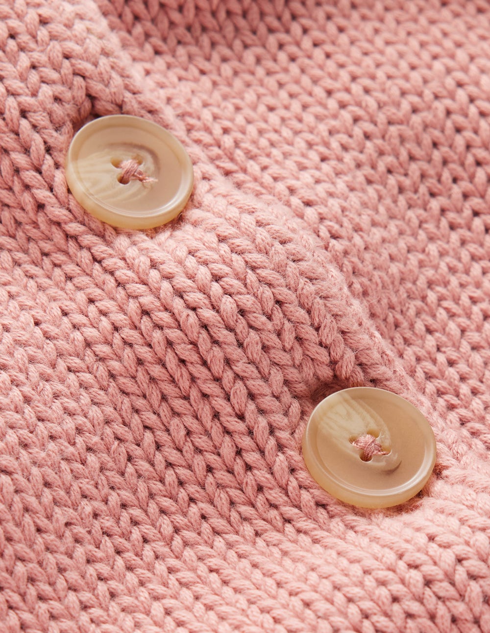 Lucy Chunky Cotton Cardigan-Pink