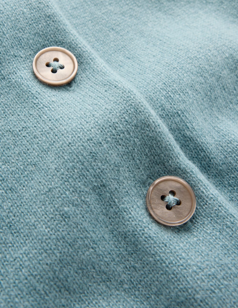 Cropped Cashmere Cardigan-Misty Blue