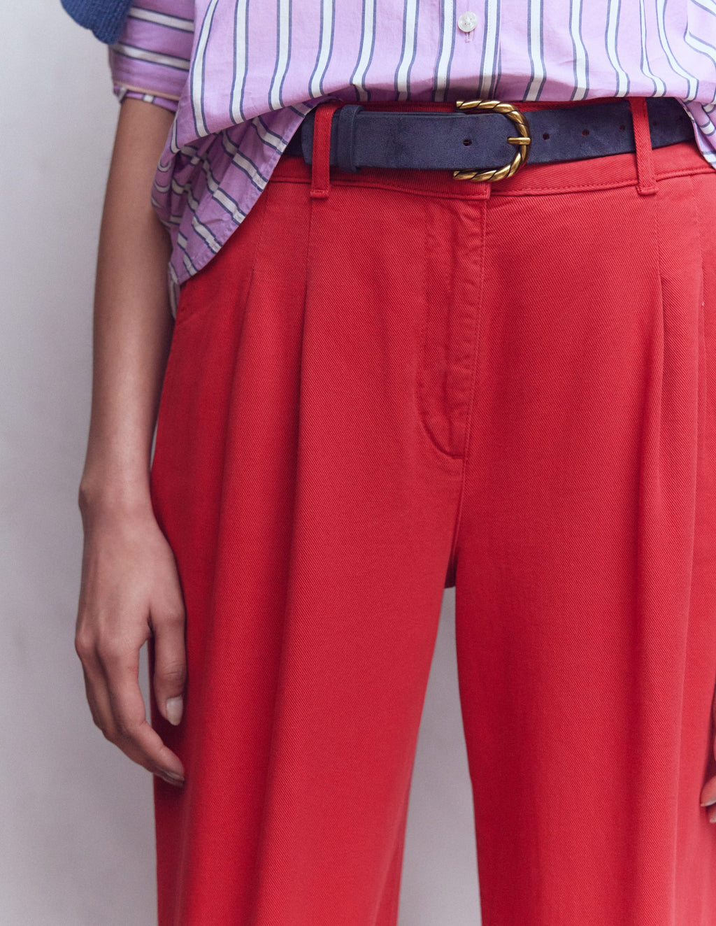 Kensington Wide Leg Pants-Poppy Red