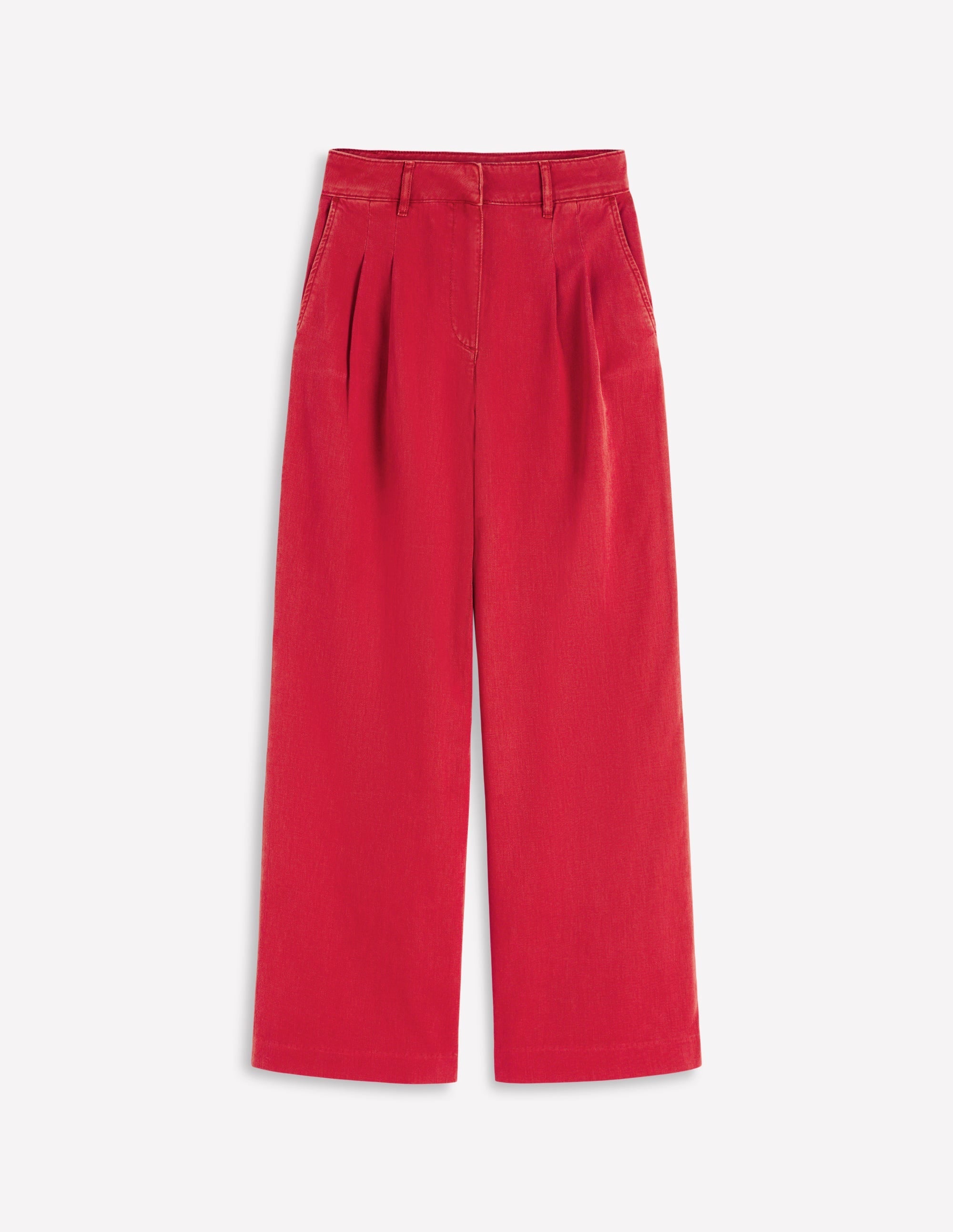 Kensington Wide Leg Pants-Poppy Red