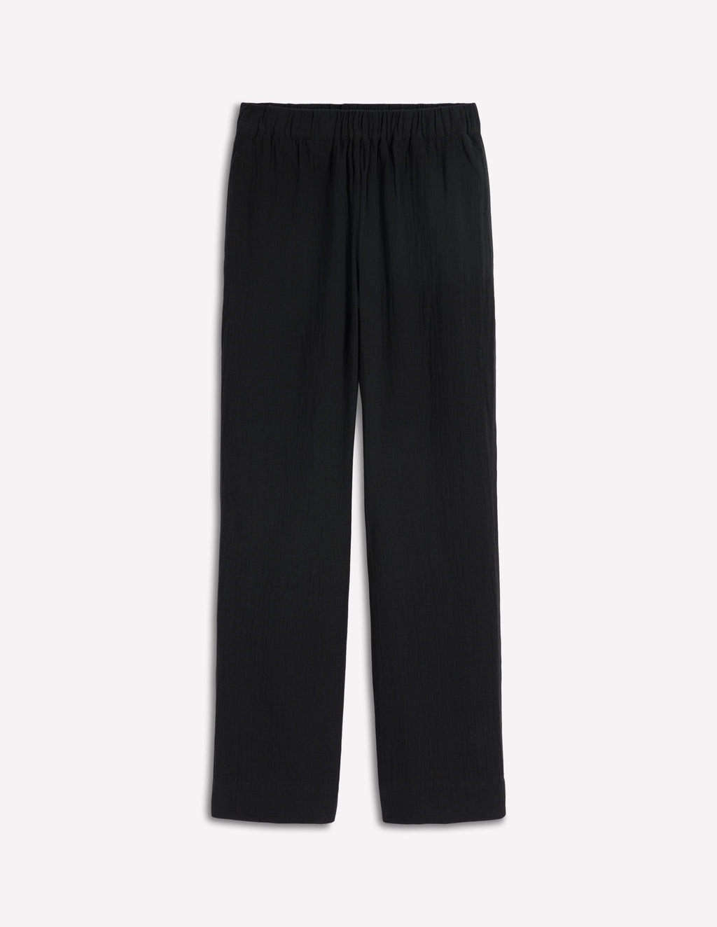 Pull On Double Cloth Pants-Black