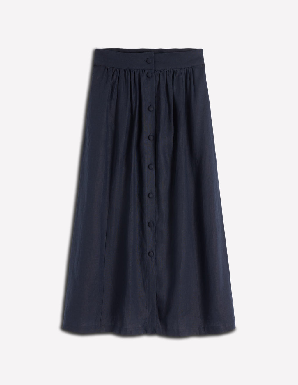 Emma Linen Maxi Skirt-Navy