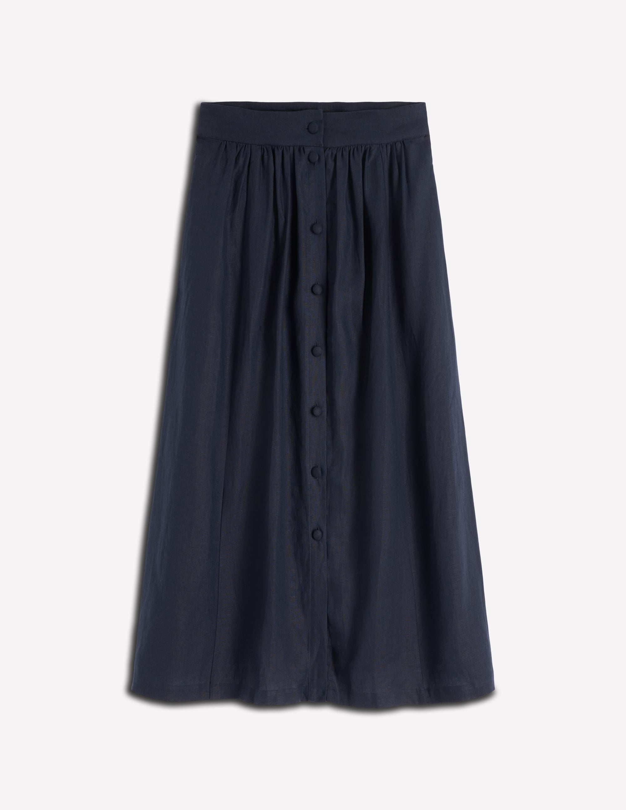 Emma Linen Maxi Skirt-Navy