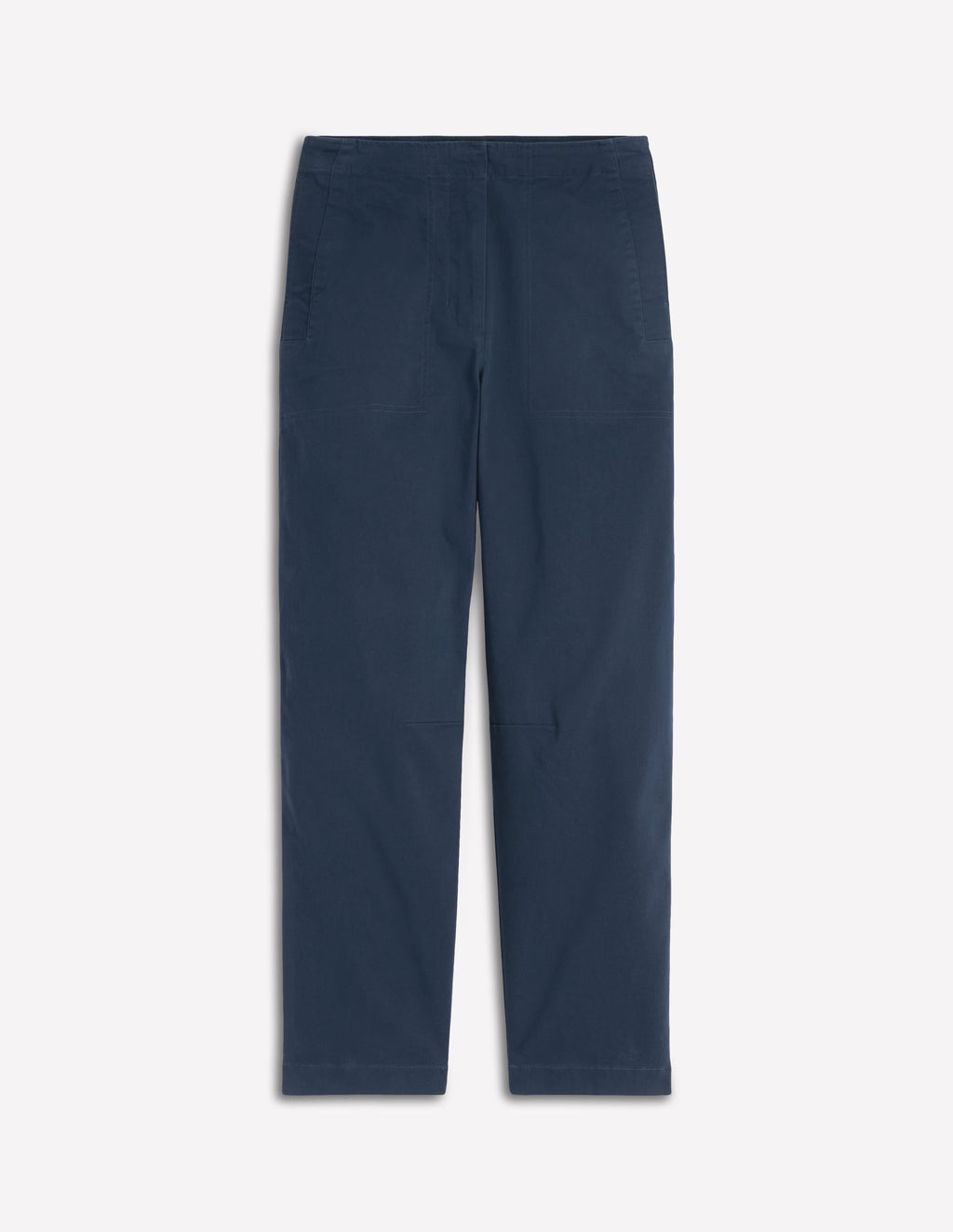 Barrel Leg Chino Pants-Navy