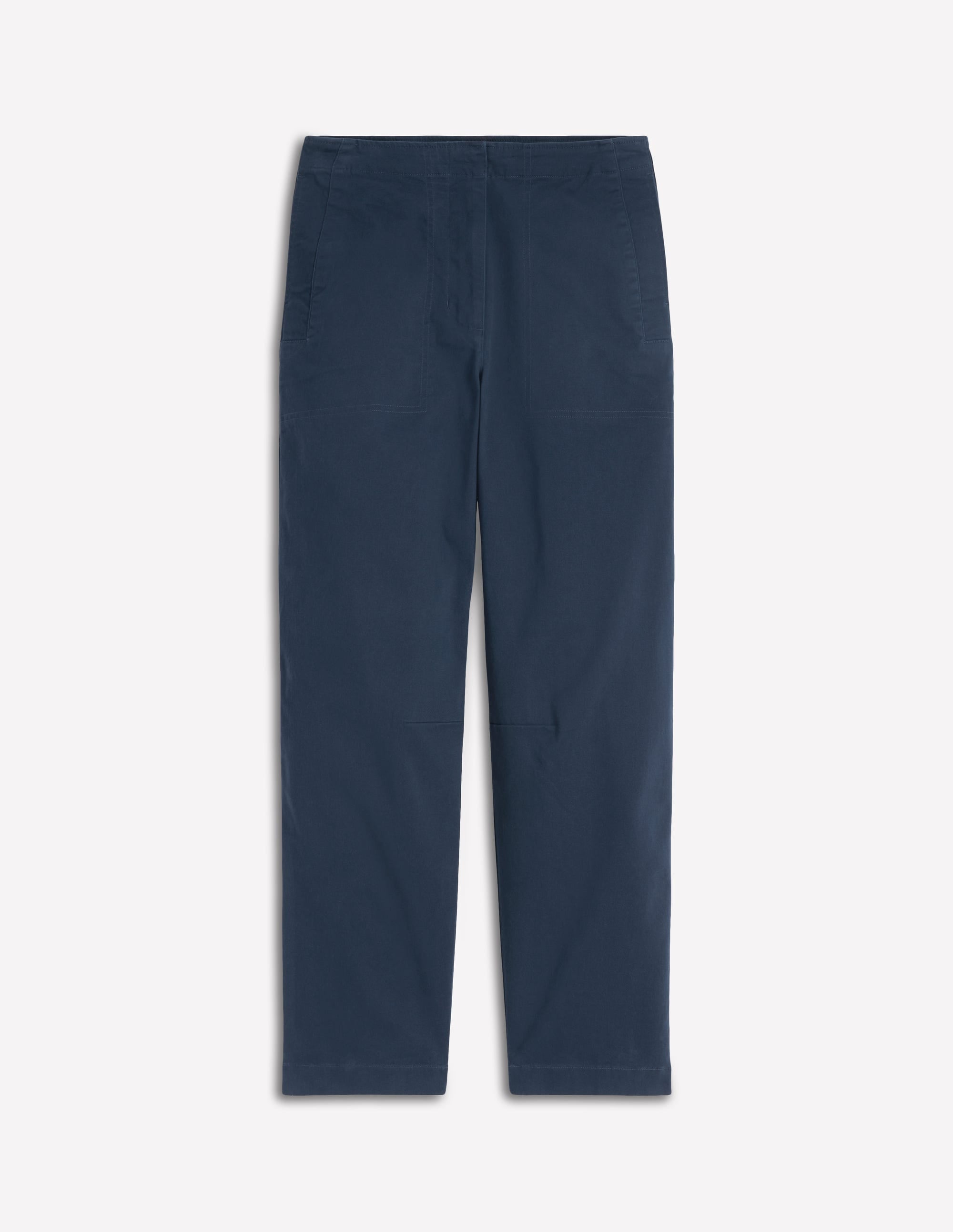 Barrel Leg Chino Pants-Navy