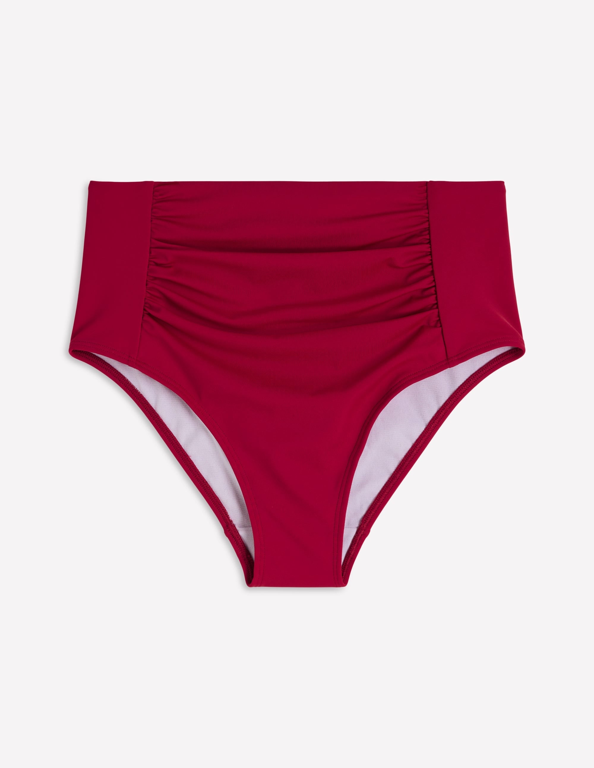 Kythira Ruched Bikini Bottoms-Merida Red
