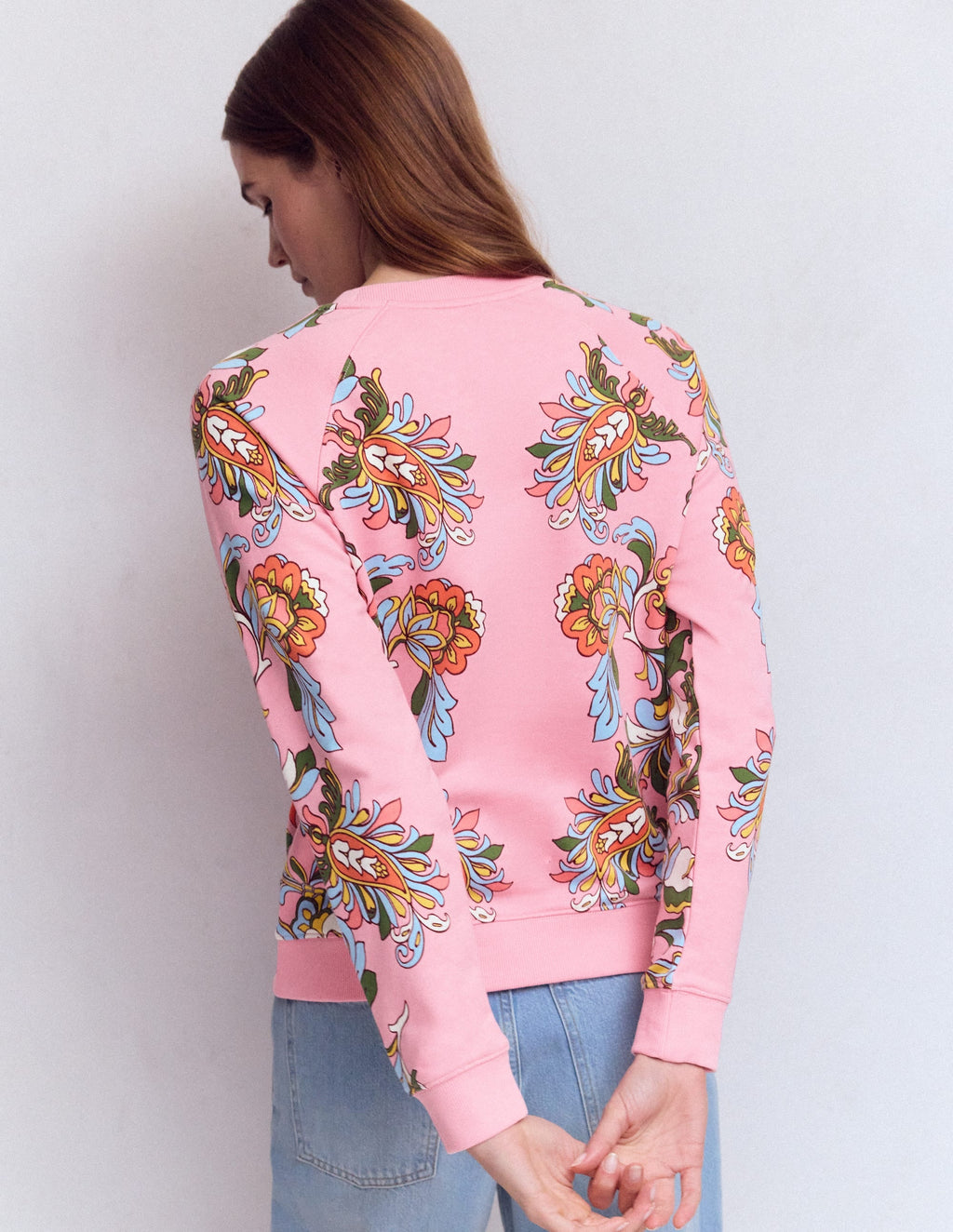 Emi Printed Sweatshirt-Multi, Botanical Flourish