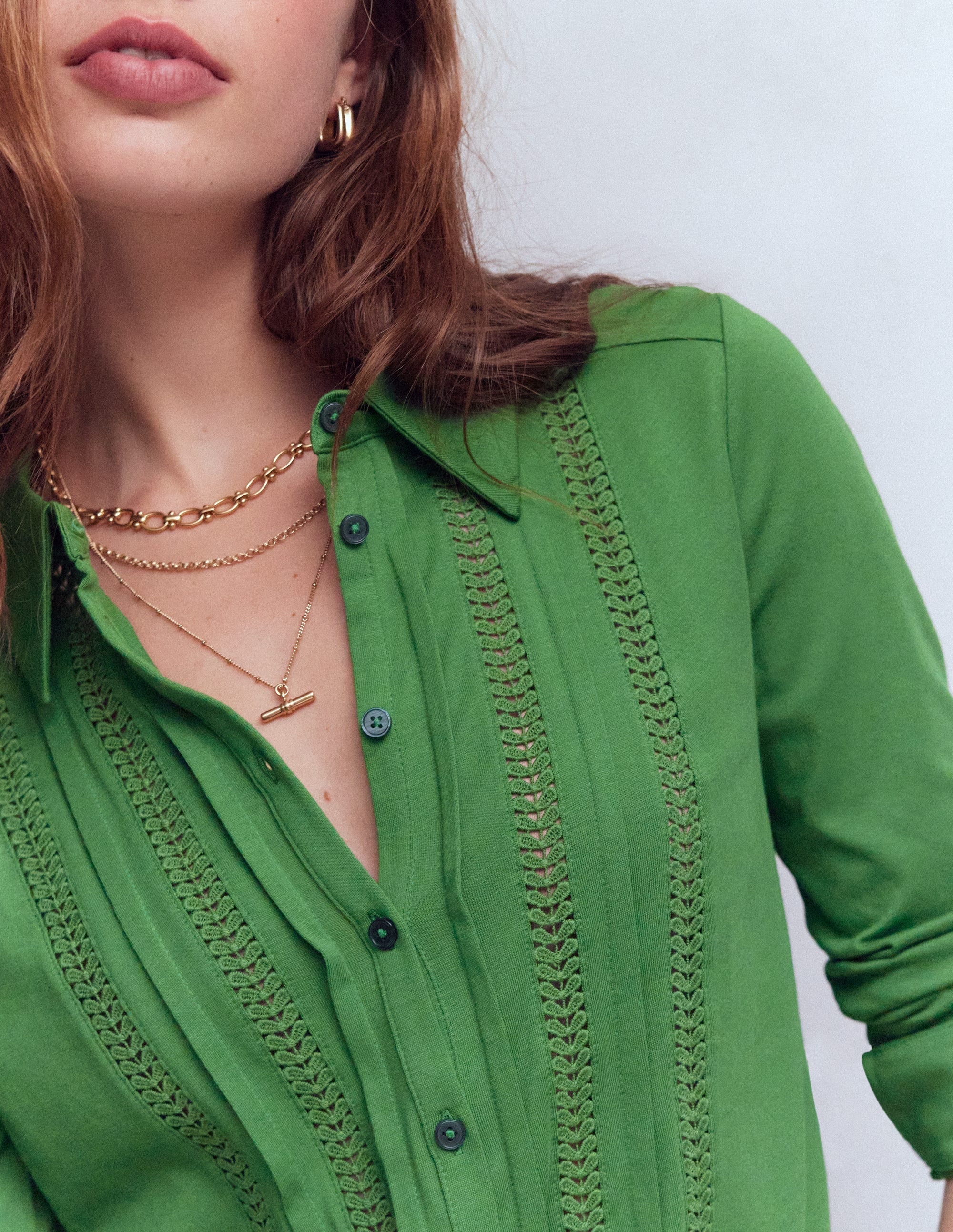 Trim Detail Jersey Shirt-Broadbean