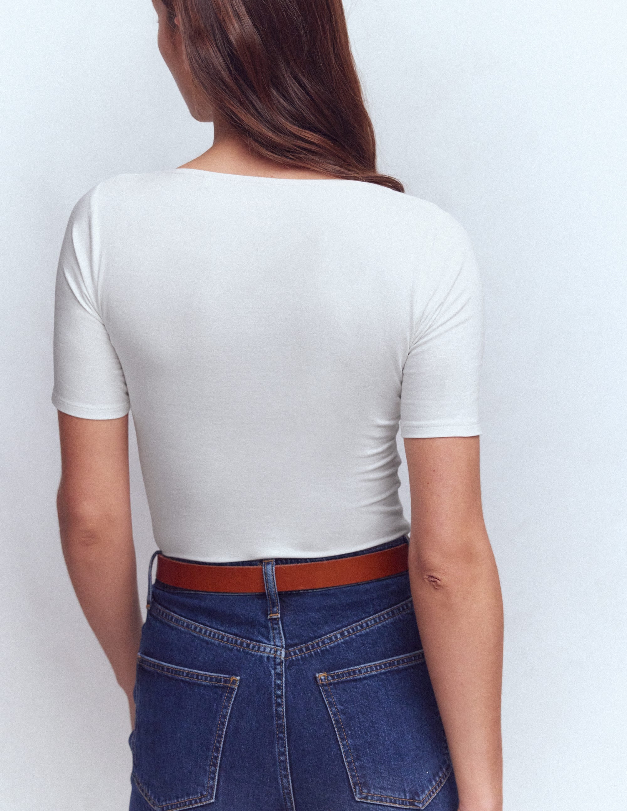 Brooke Double Layer T-shirt-White