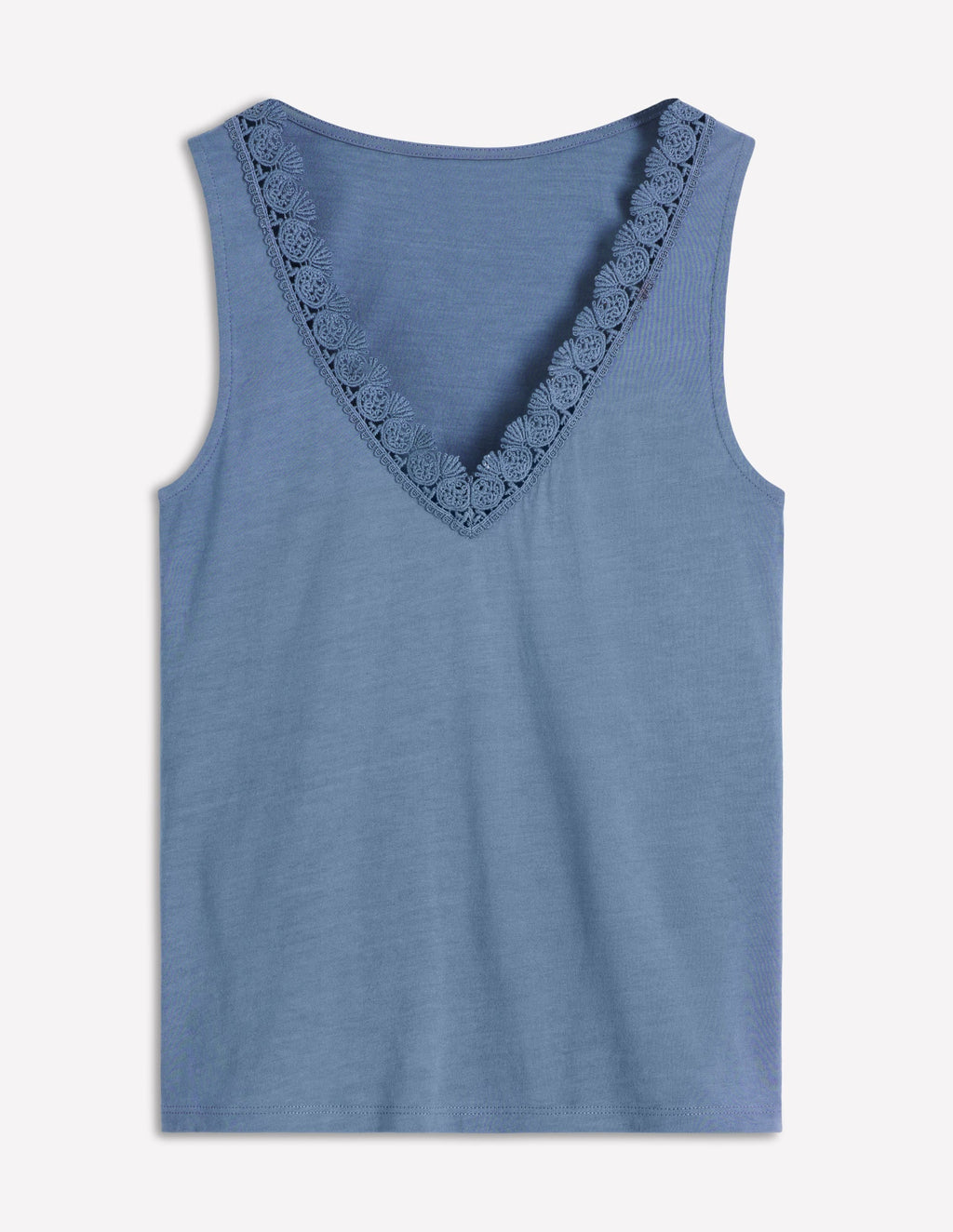Supersoft V Neck Trim Vest-Captains Blue