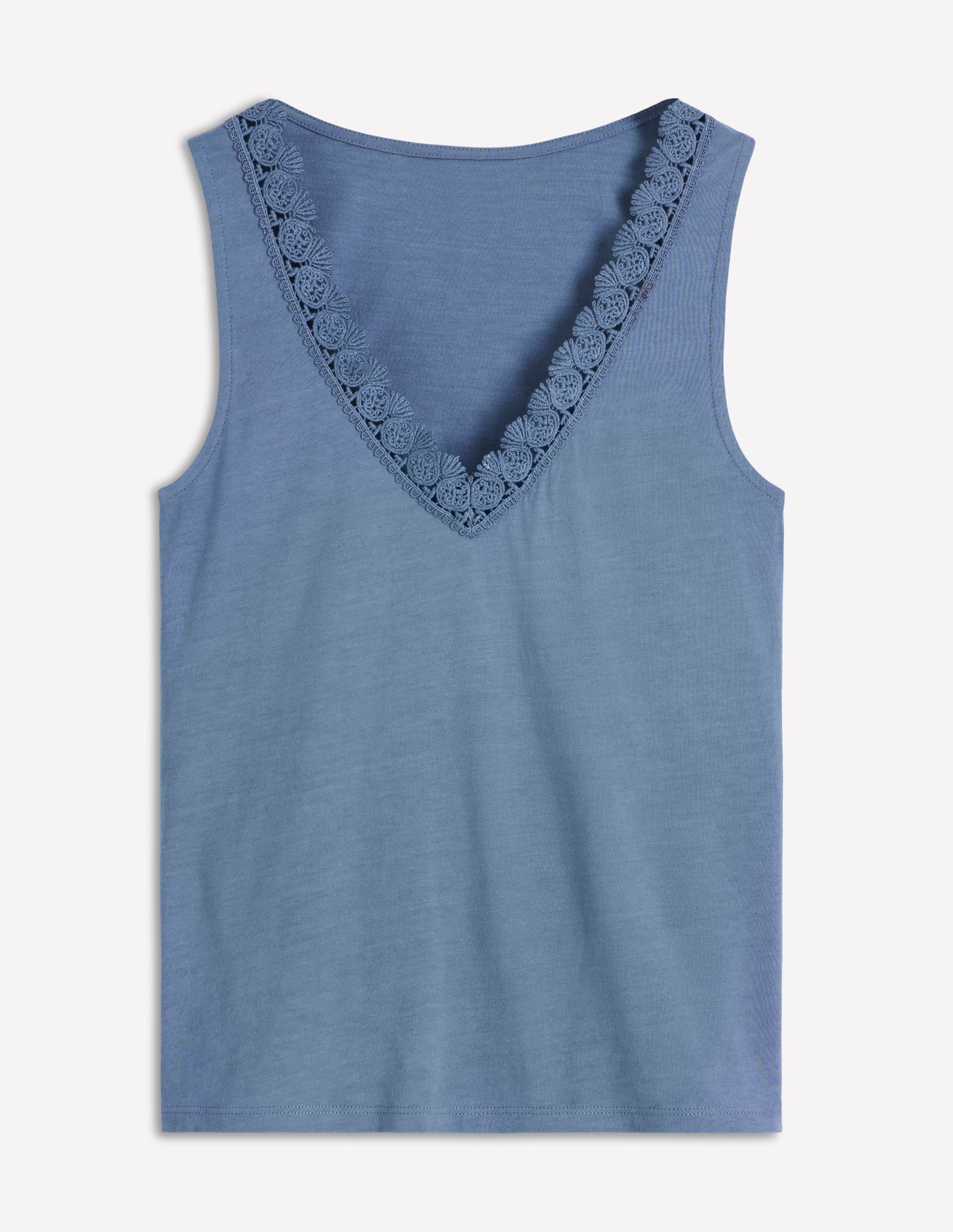 Supersoft V Neck Trim Vest-Captains Blue