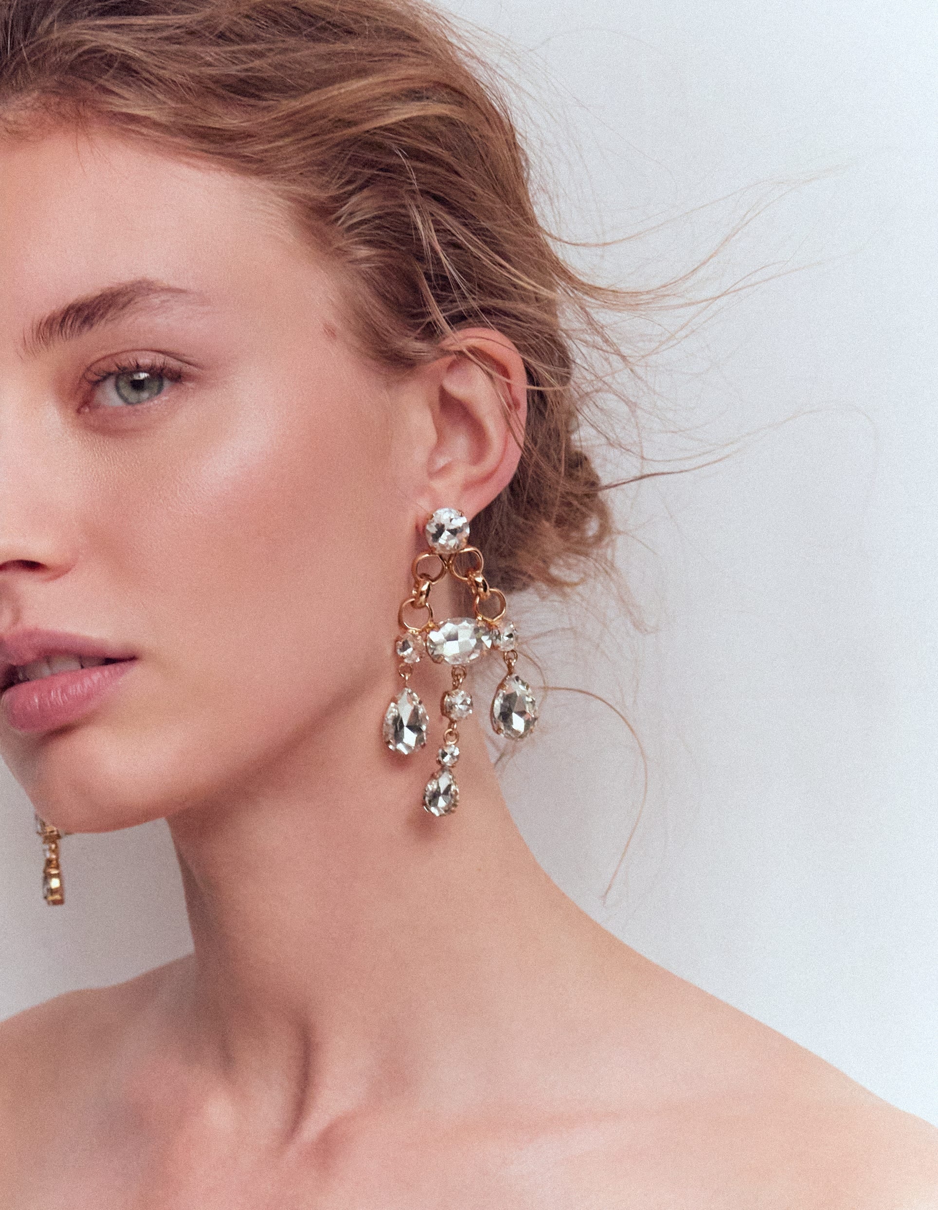Mega Jewel Earrings-Clear