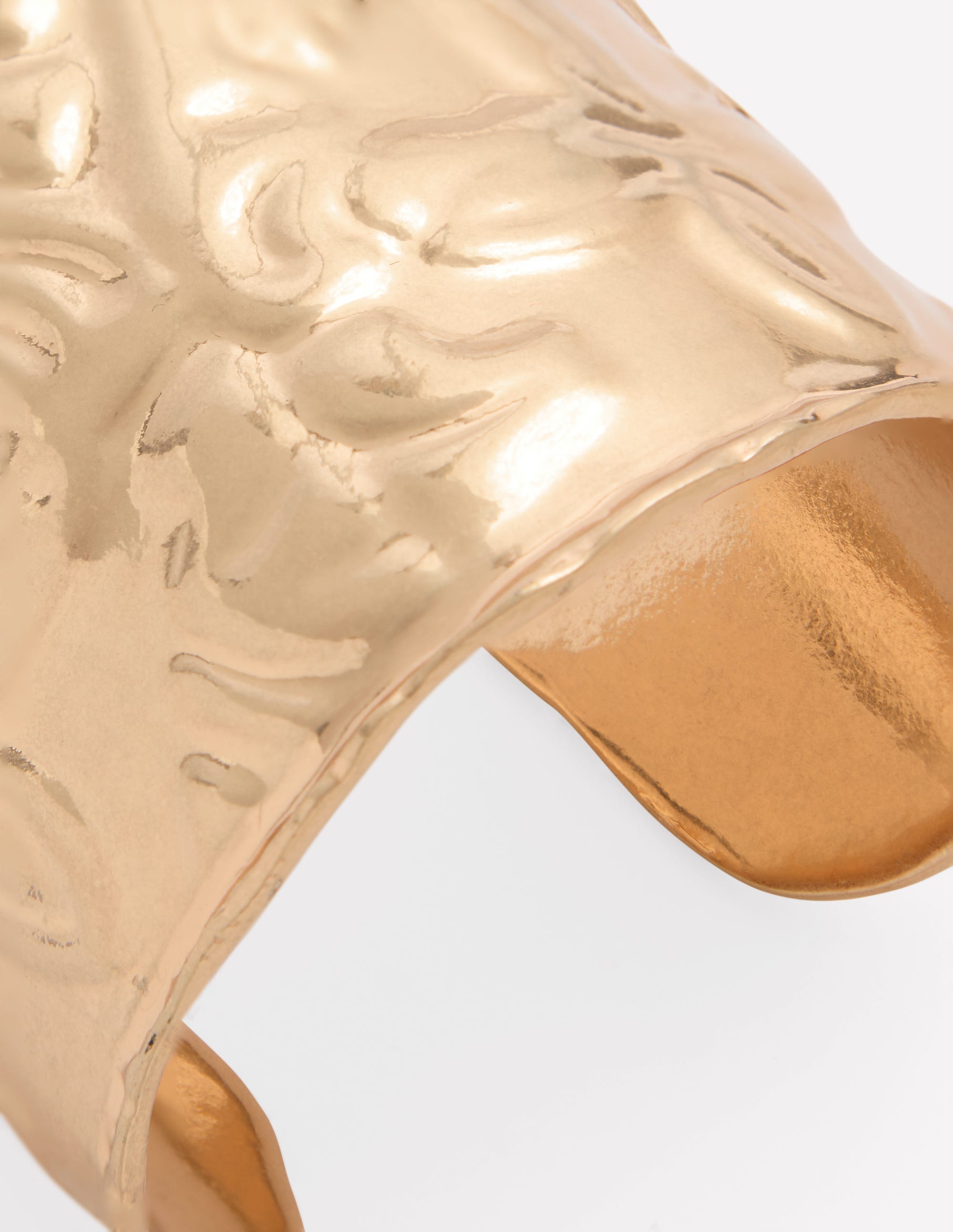 Heart Stamp Cuff Bracelet-Gold Colour