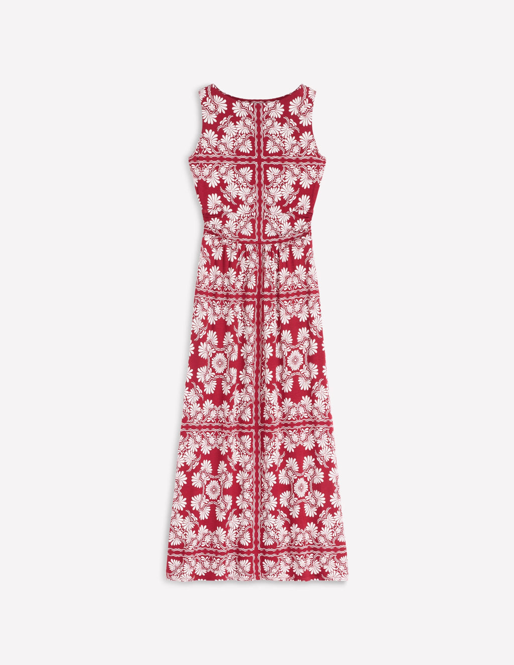 Antonia Jersey Maxi Dress-Rich Chestnut, Botanical Charm