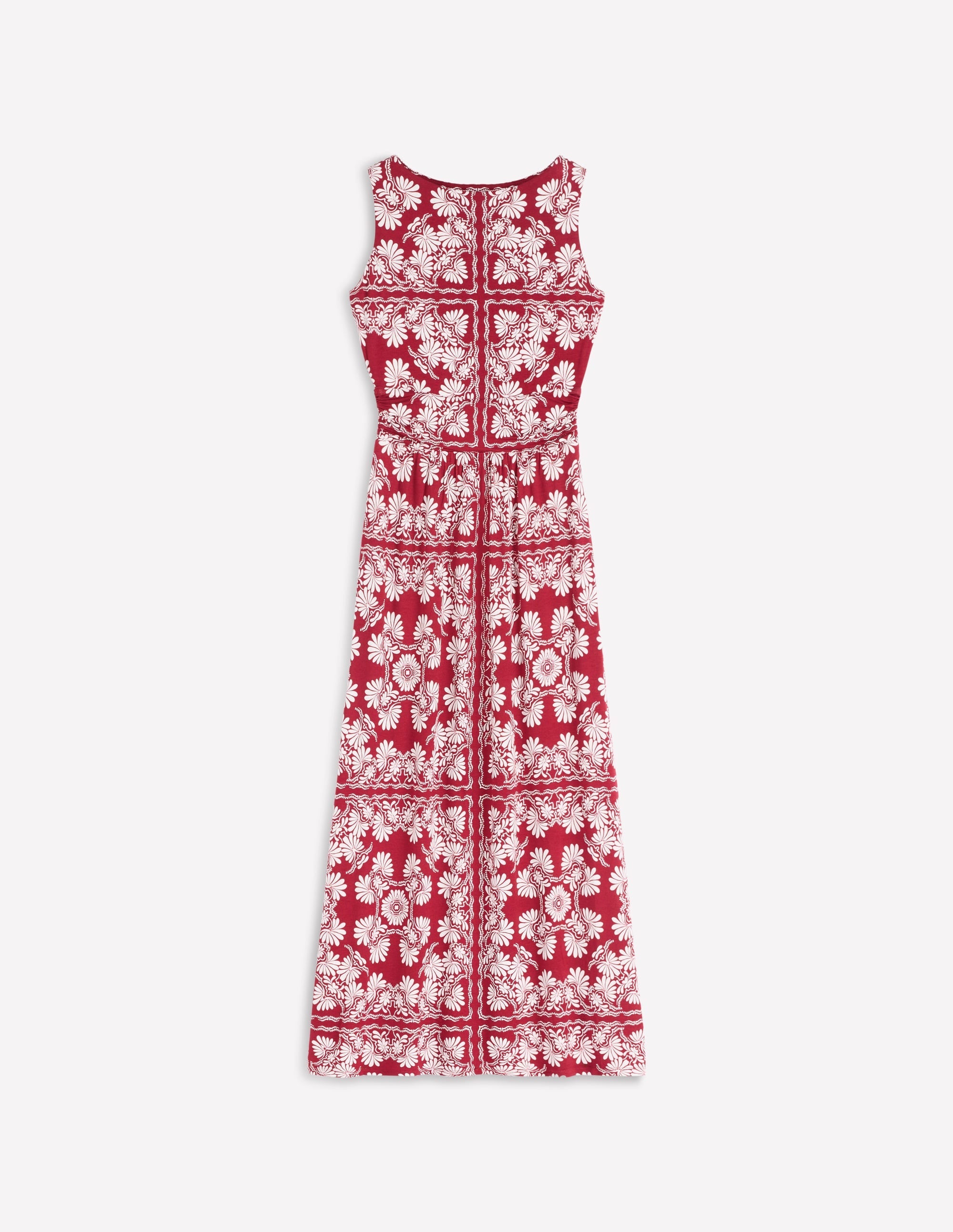 Antonia Jersey Maxi Dress-Rich Chestnut, Botanical Charm